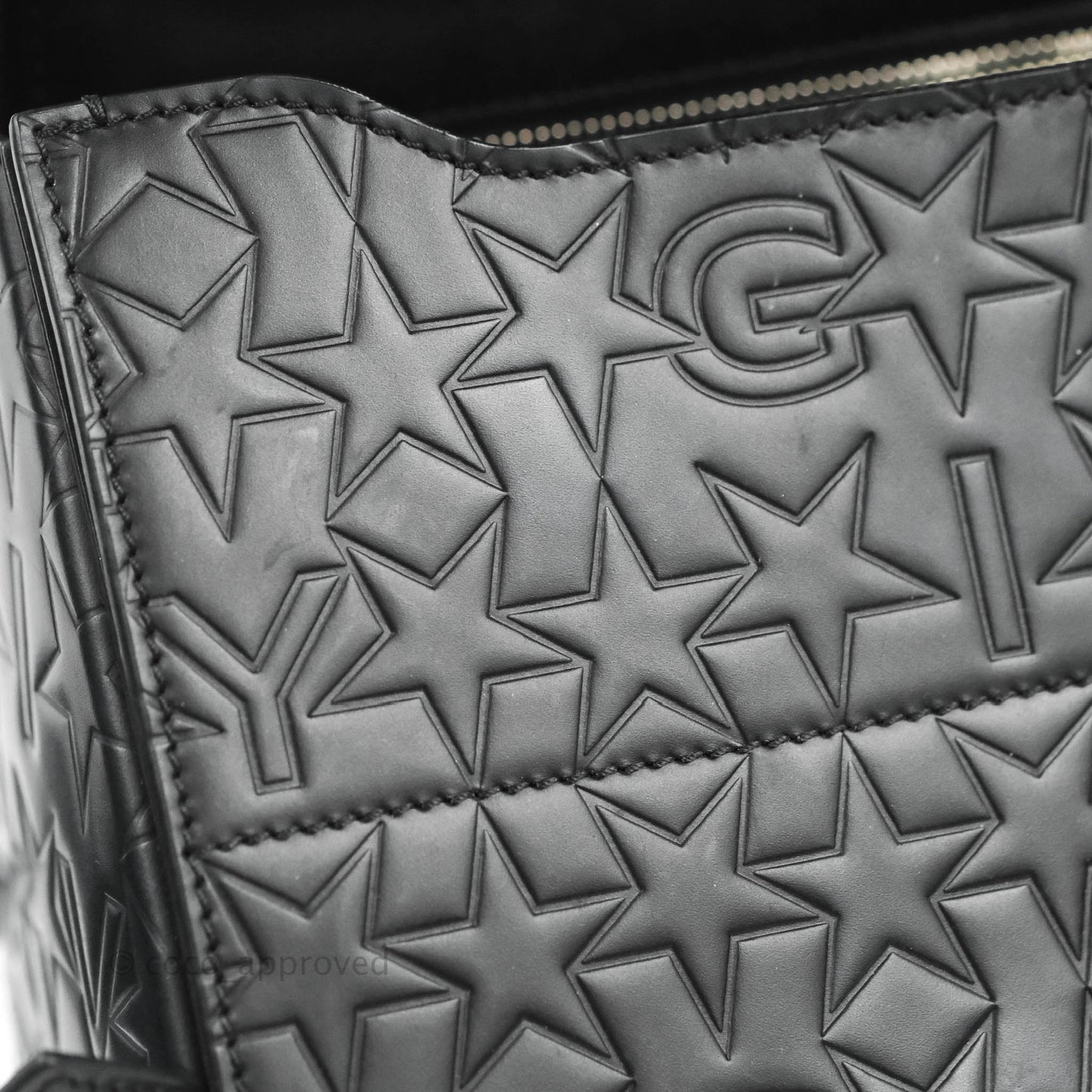Givenchy Calfskin Star Embossed Medium Pandora Box Crossbody Bag Black