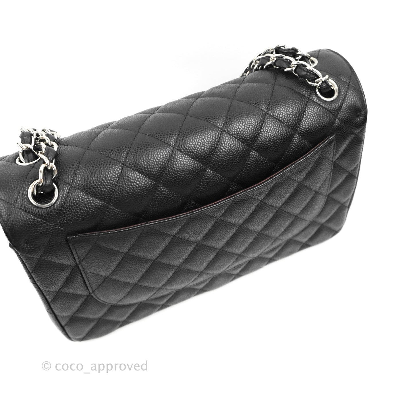 Chanel Jumbo Double Flap Black Caviar Silver Hardware⁣⁣