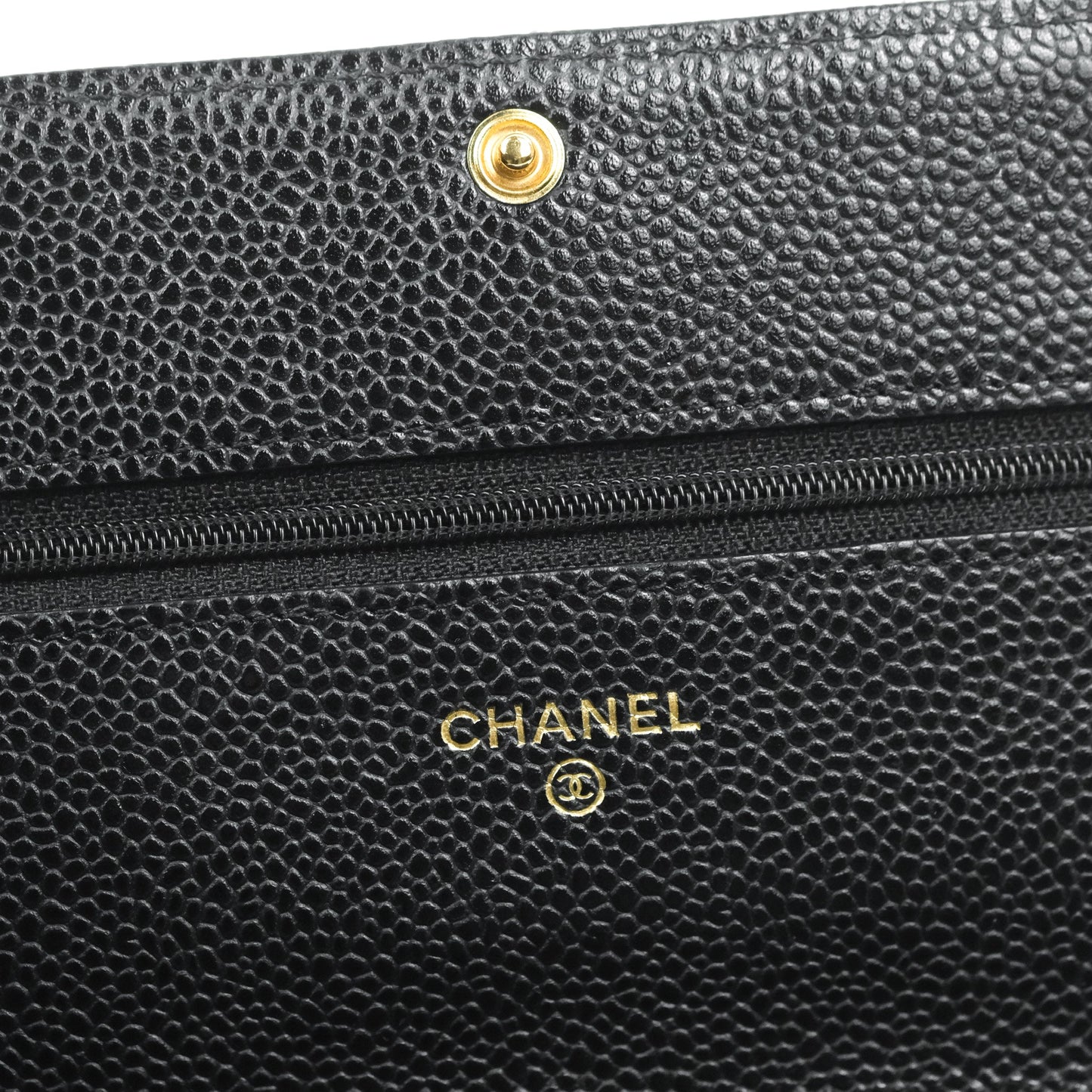 Chanel Quilted Classic WOC Black Caviar Gold Hardware