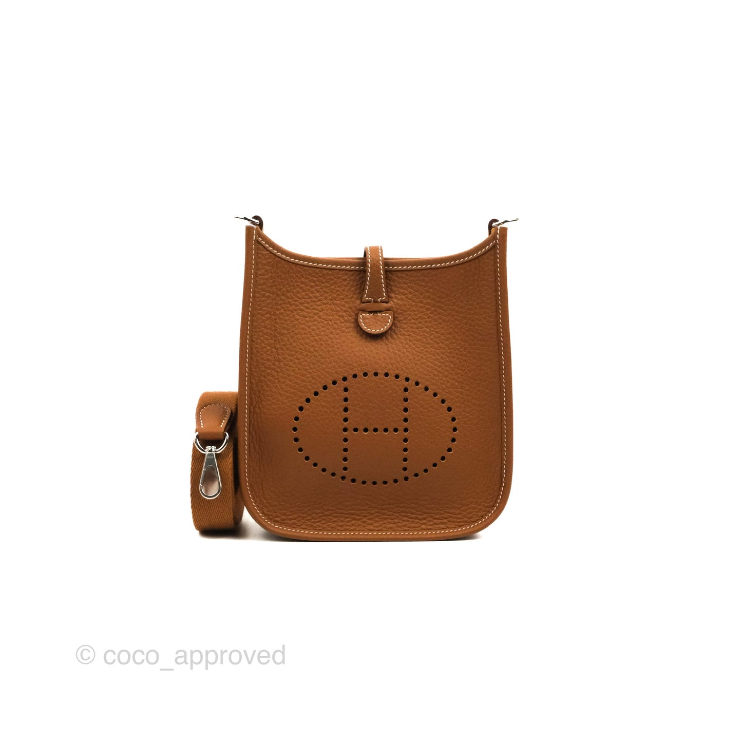 Hermès Mini Evelyne 16 Gold Clemence Palladium Hardware