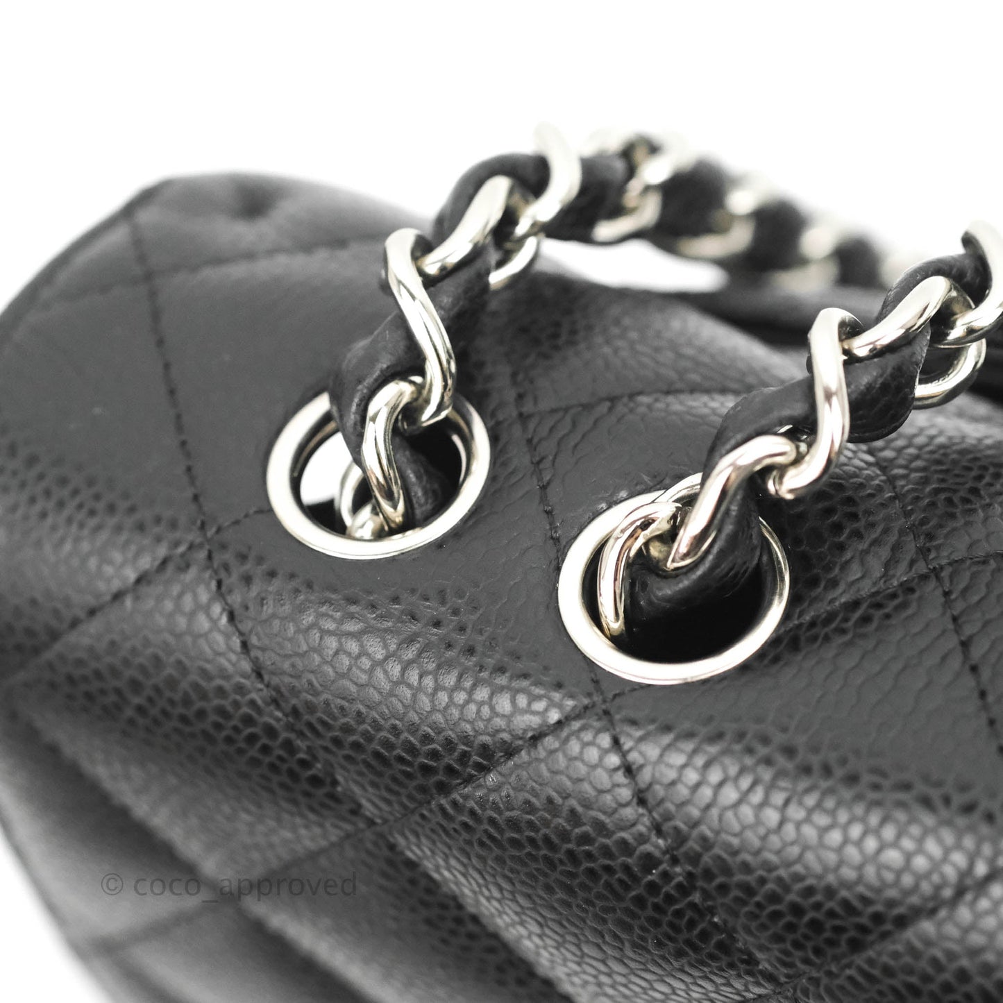 Chanel Jumbo Single Flap Black Caviar Silver Hardware