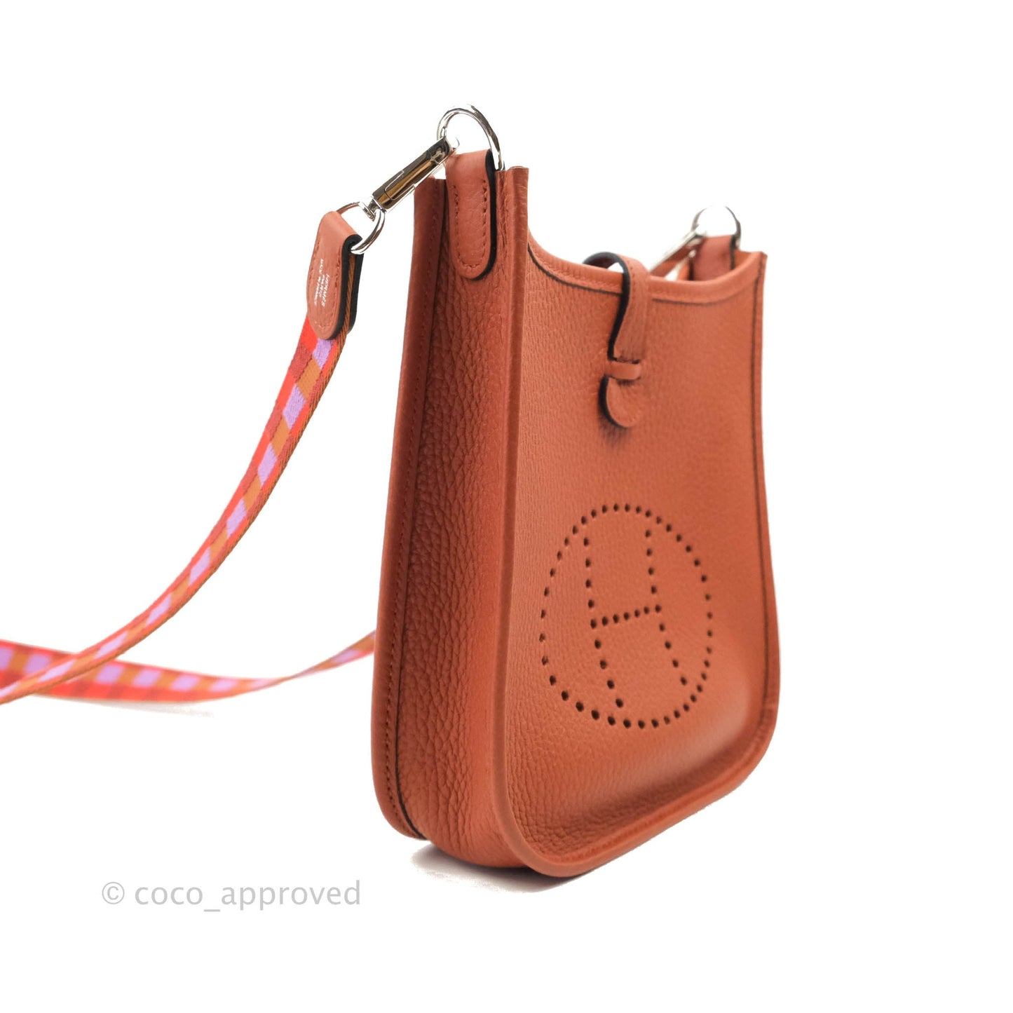 Hermès Mini Evelyne 16 Brick Clemence Palladium Hardware