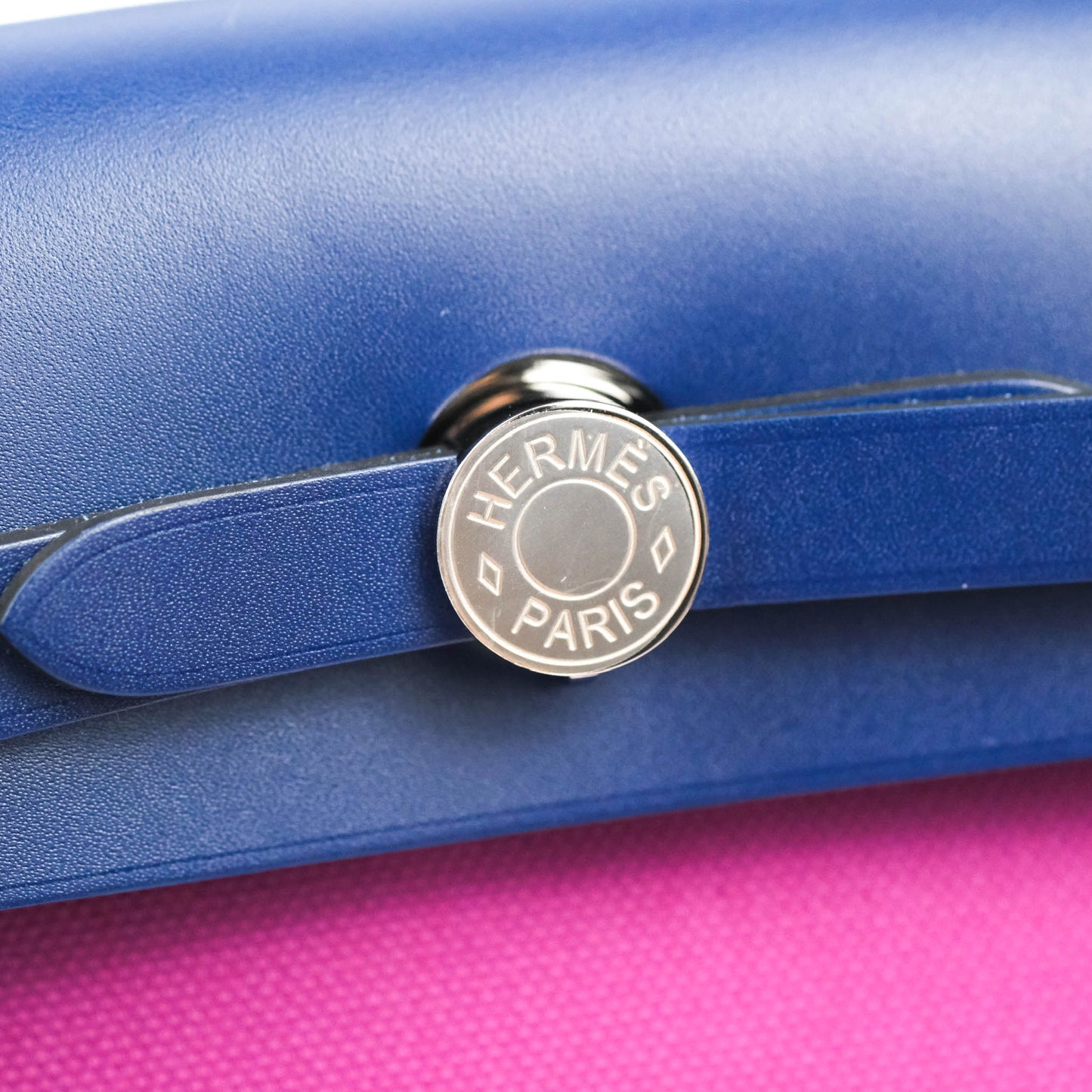 Hermès Herbag Zip 31 Toile Militaire Vache Hunter Rose Pourpre Bleu Saphir Palladium Hardware