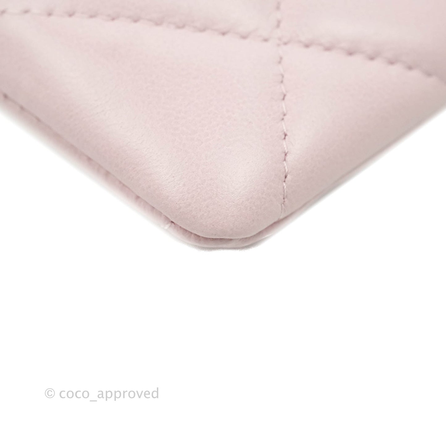 Chanel 19 Zip Card Holder Light Pink Lambskin Gold Hardware