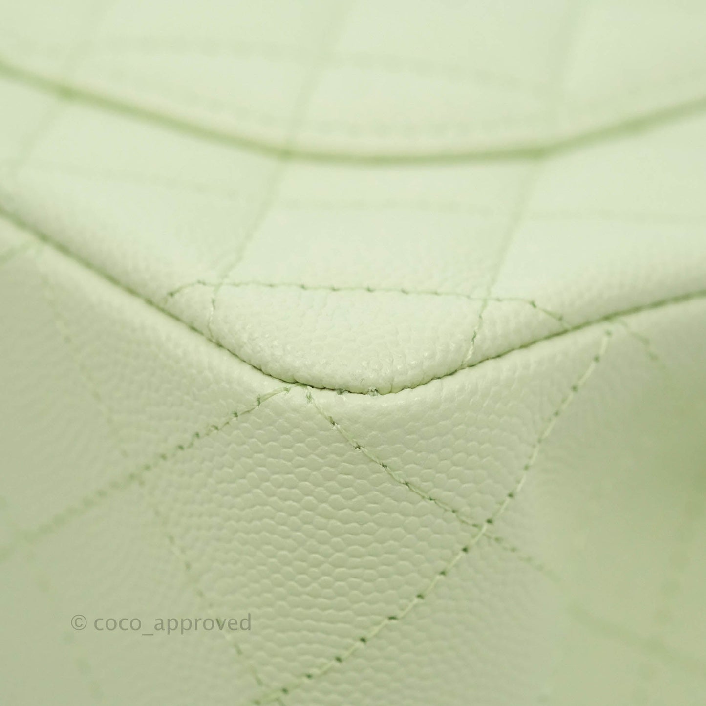 Chanel Small Quilted Classic Flap Mint Green Caviar Gold Hardware 22C