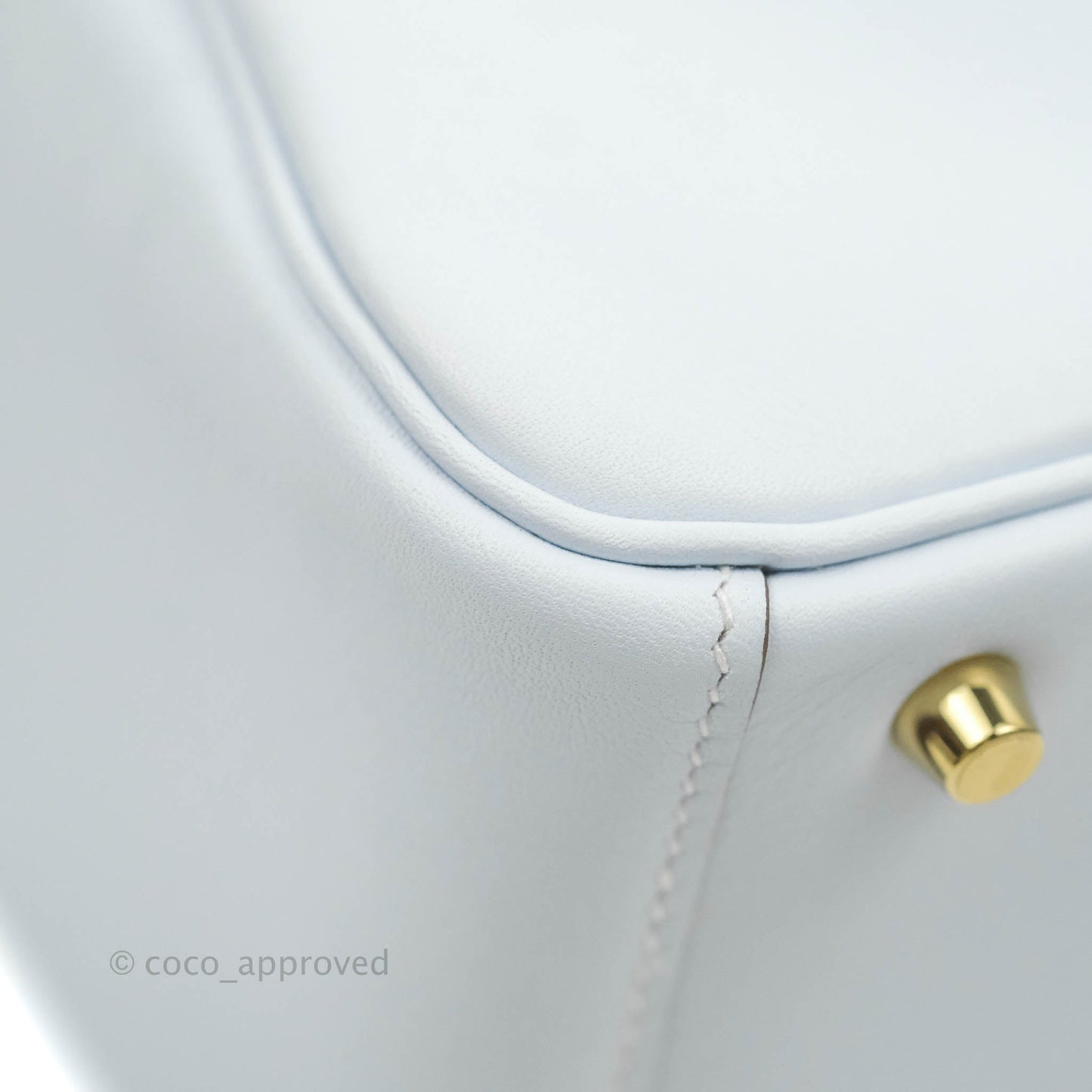 Hermès Mini Lindy 20 Blue Pale Swift Gold Hardware