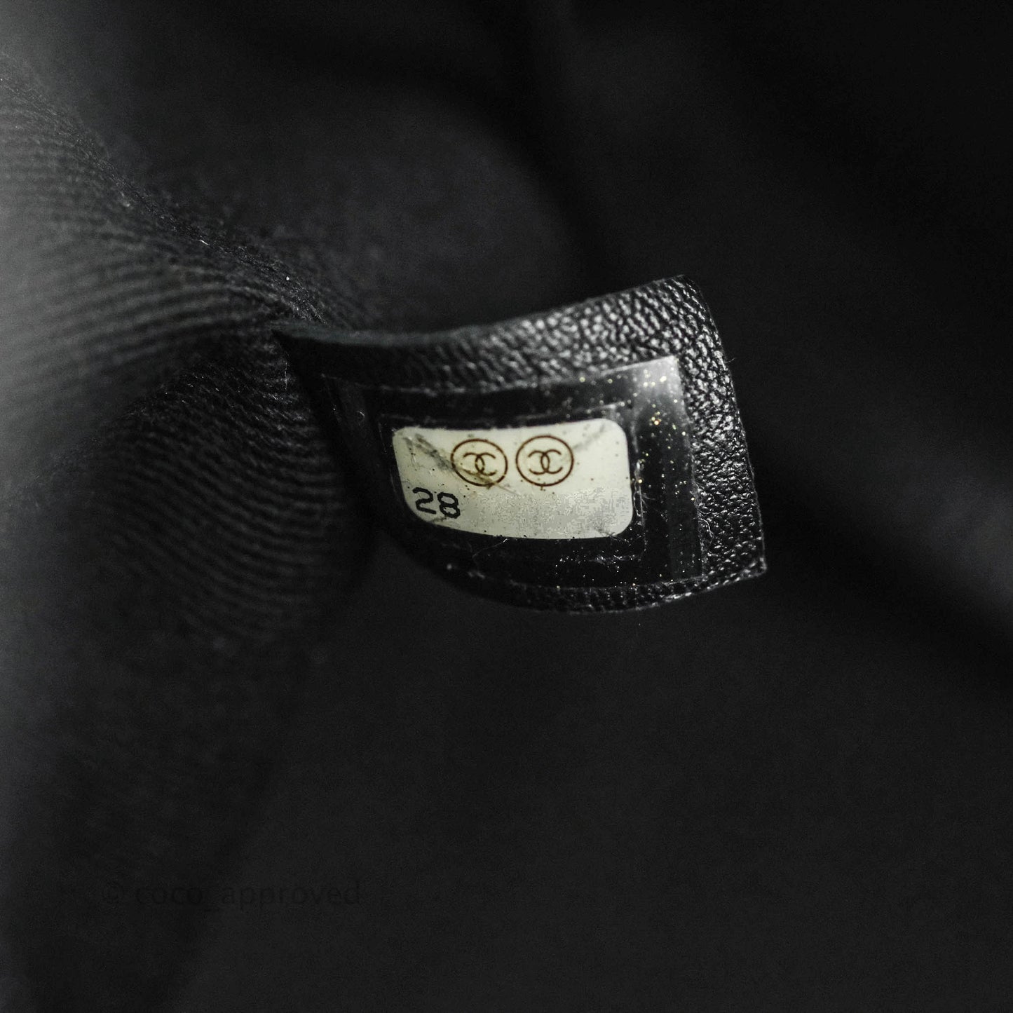 Chanel Deauville Drawstring Bag Black Glitter Lurex