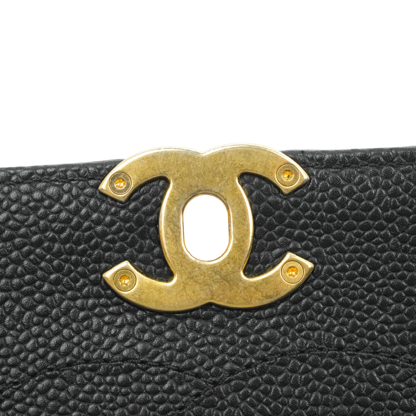 Chanel Chic Affinity Small Grained Calfskin Black Aged Gold Hardware