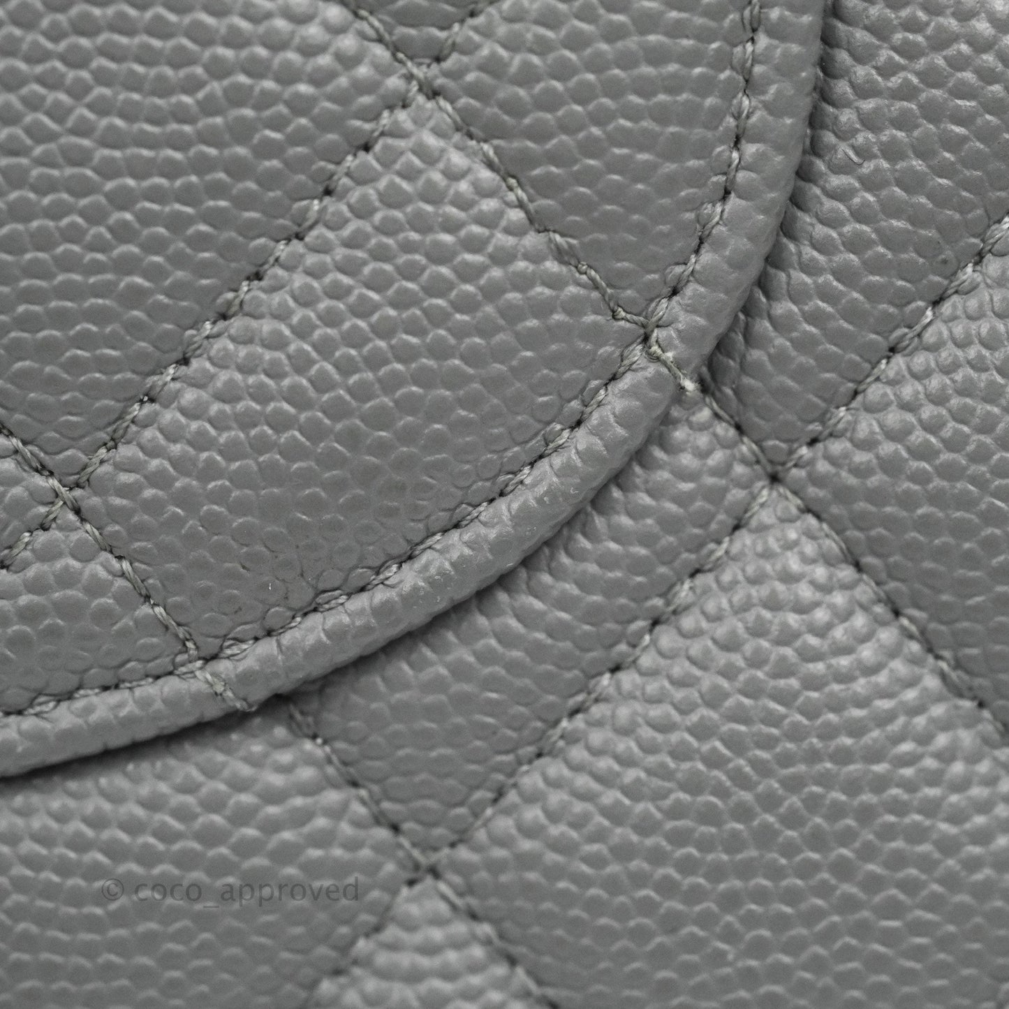Chanel Classic Medium M/L Flap Dark Grey Caviar Gold Hardware 20C