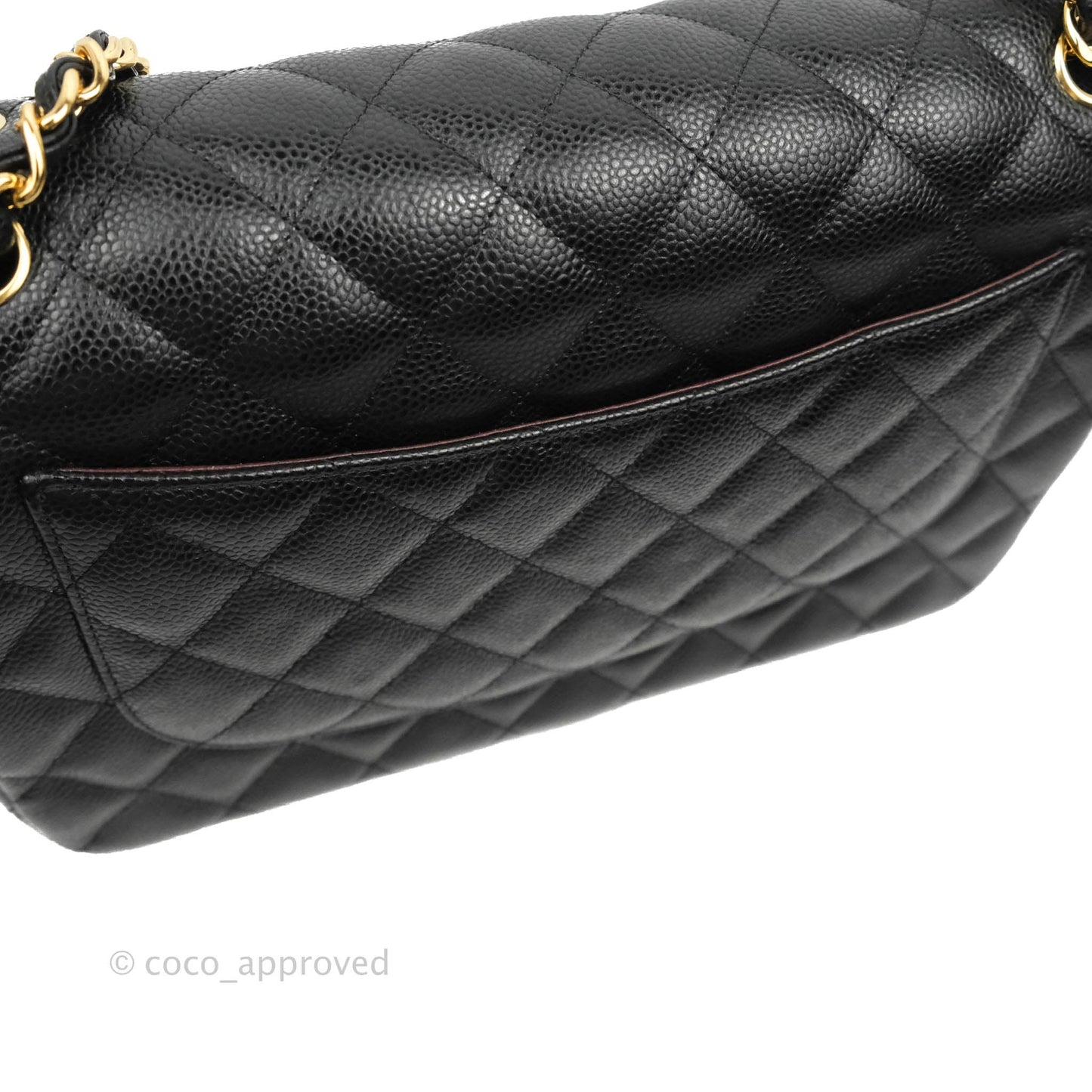 Chanel Jumbo Double Flap Black Caviar Gold Hardware⁣⁣