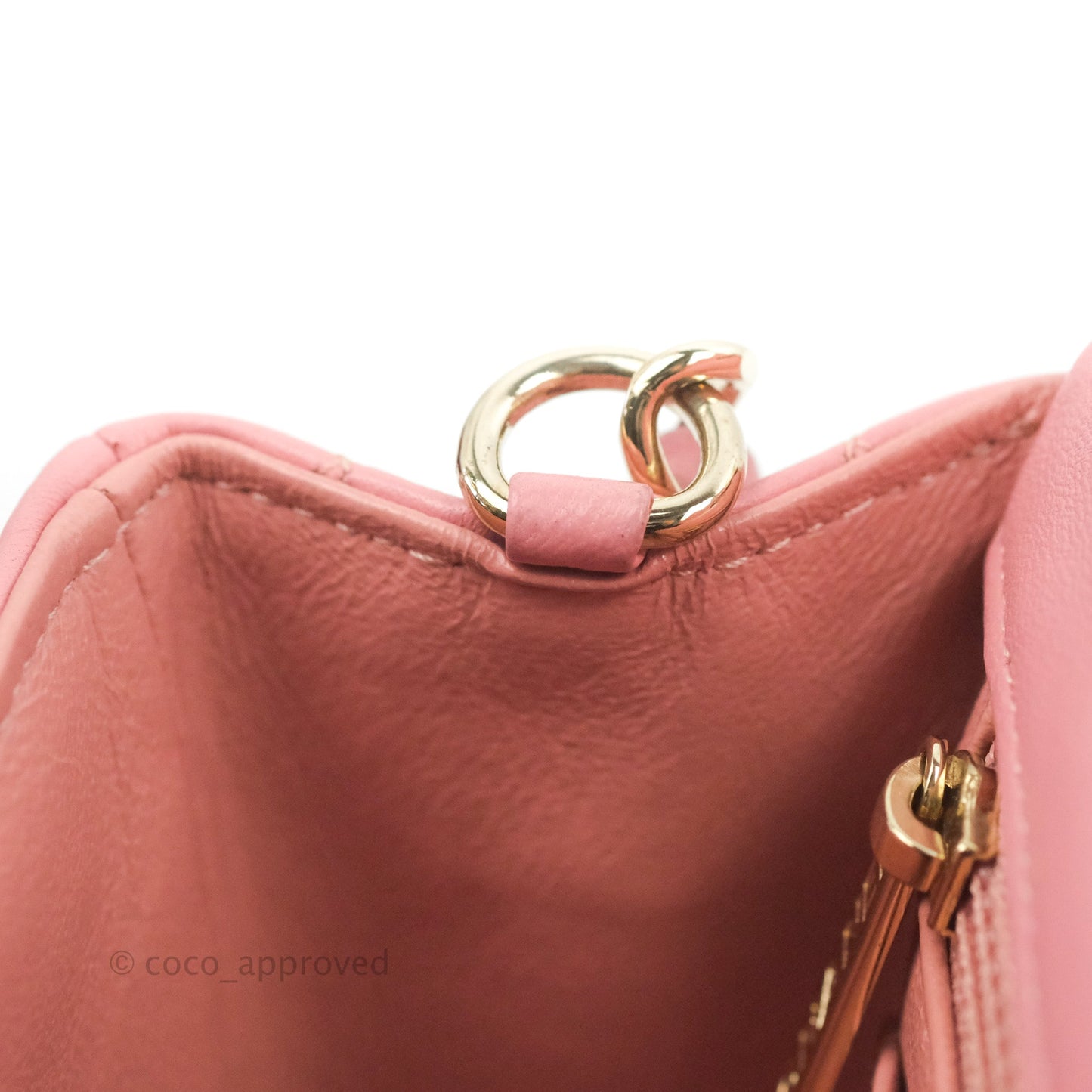 Chanel Quilted Mini Rectangular Flap Pink Lambskin Gold Hardware
