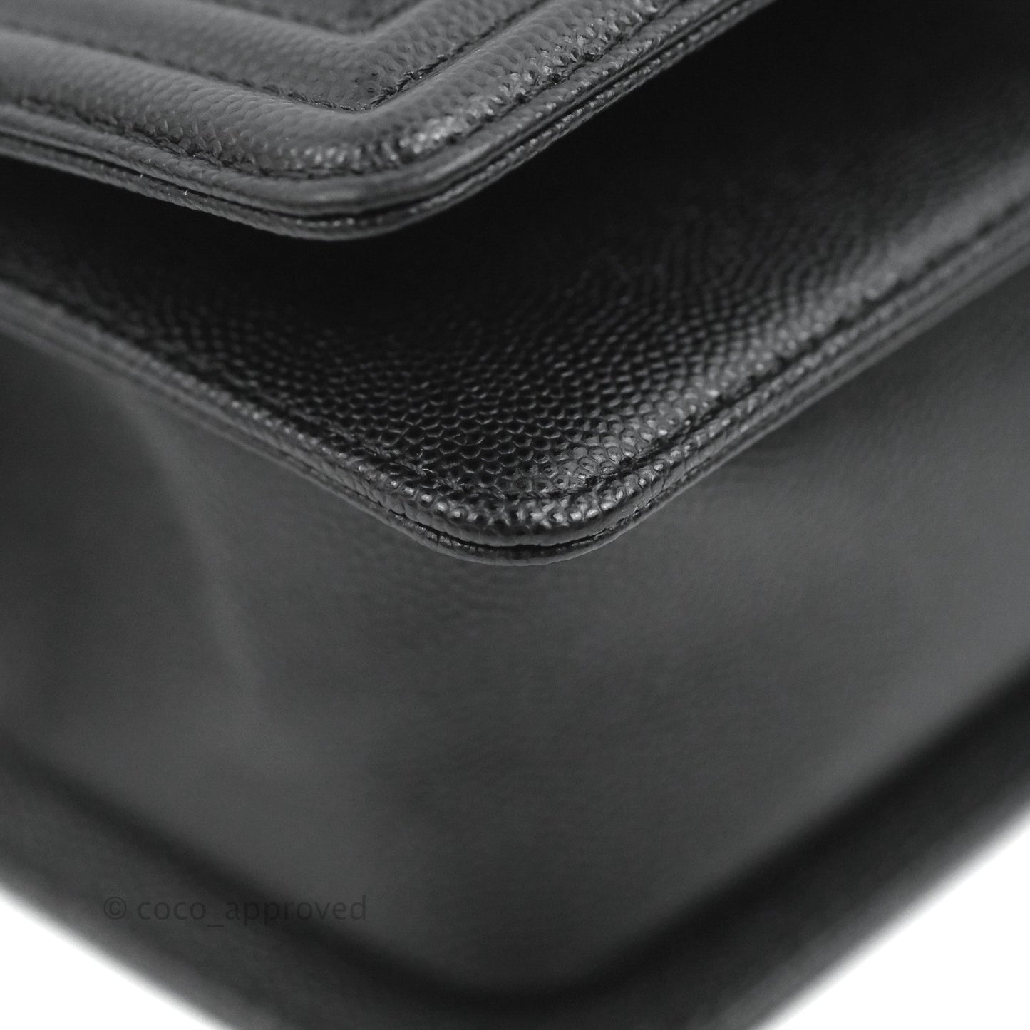 Chanel Small Boy Quilted Black Caviar Ruthenium Hardware