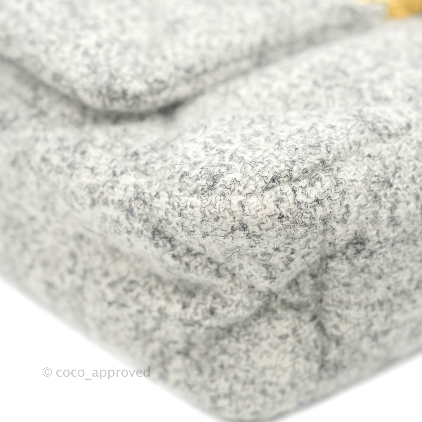 Chanel 19 Small Tweed Light Grey Mixed Hardware