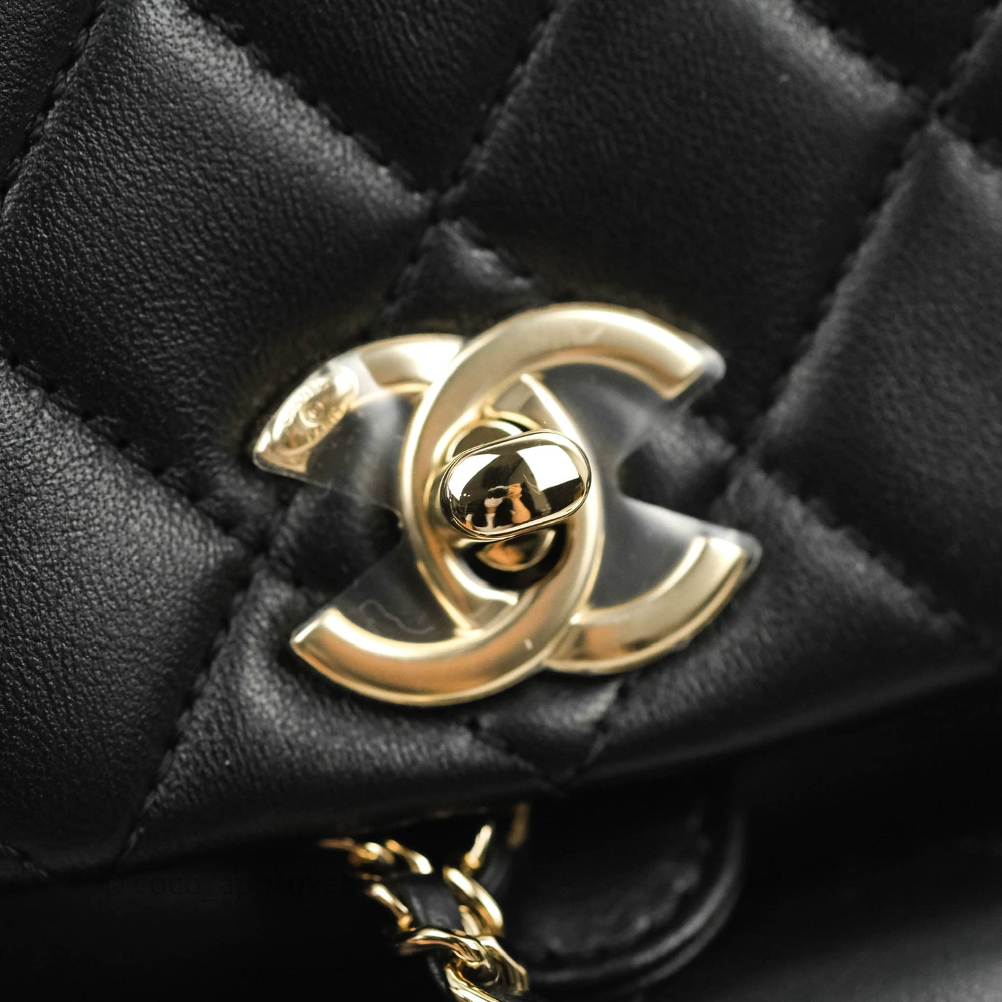 Chanel Quilted Small Duma Drawstring Backpack Black Lambskin 22A