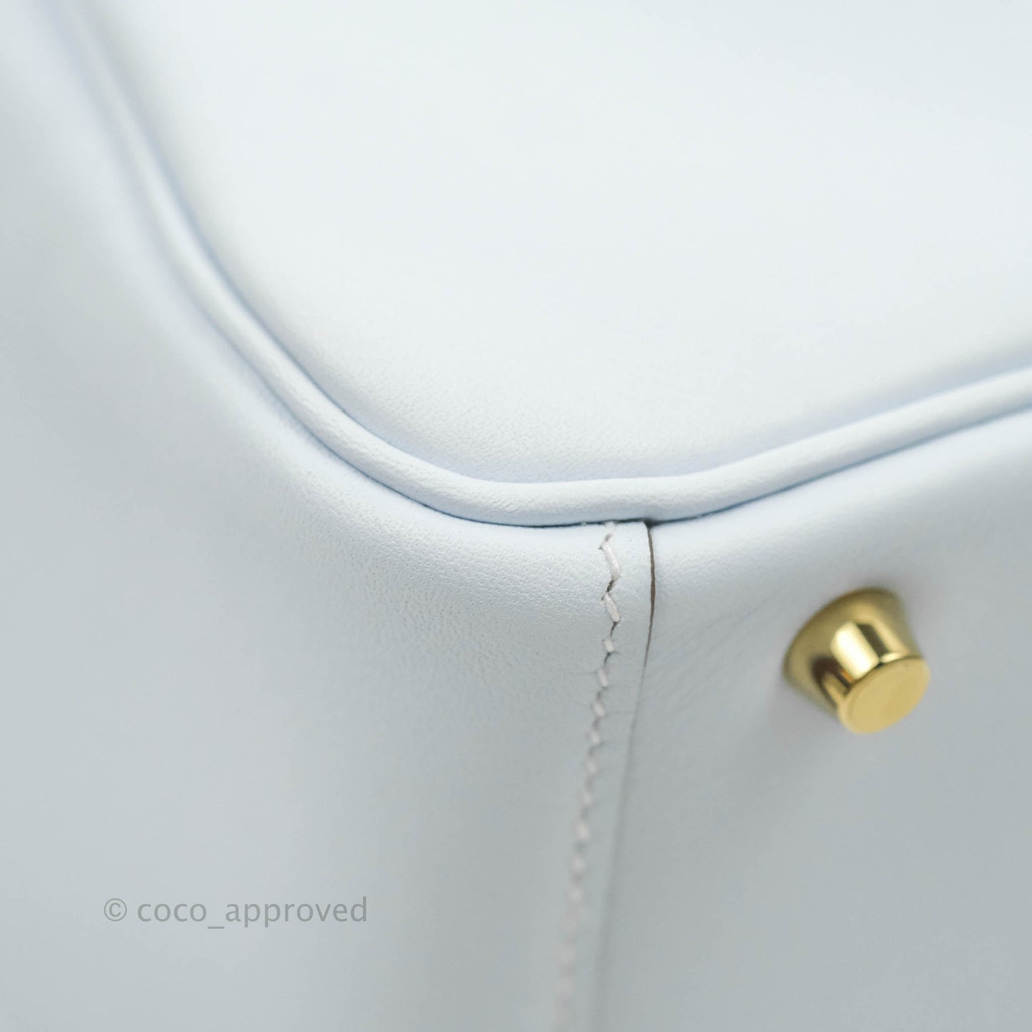 Hermès Mini Lindy 20 Blue Pale Swift Gold Hardware