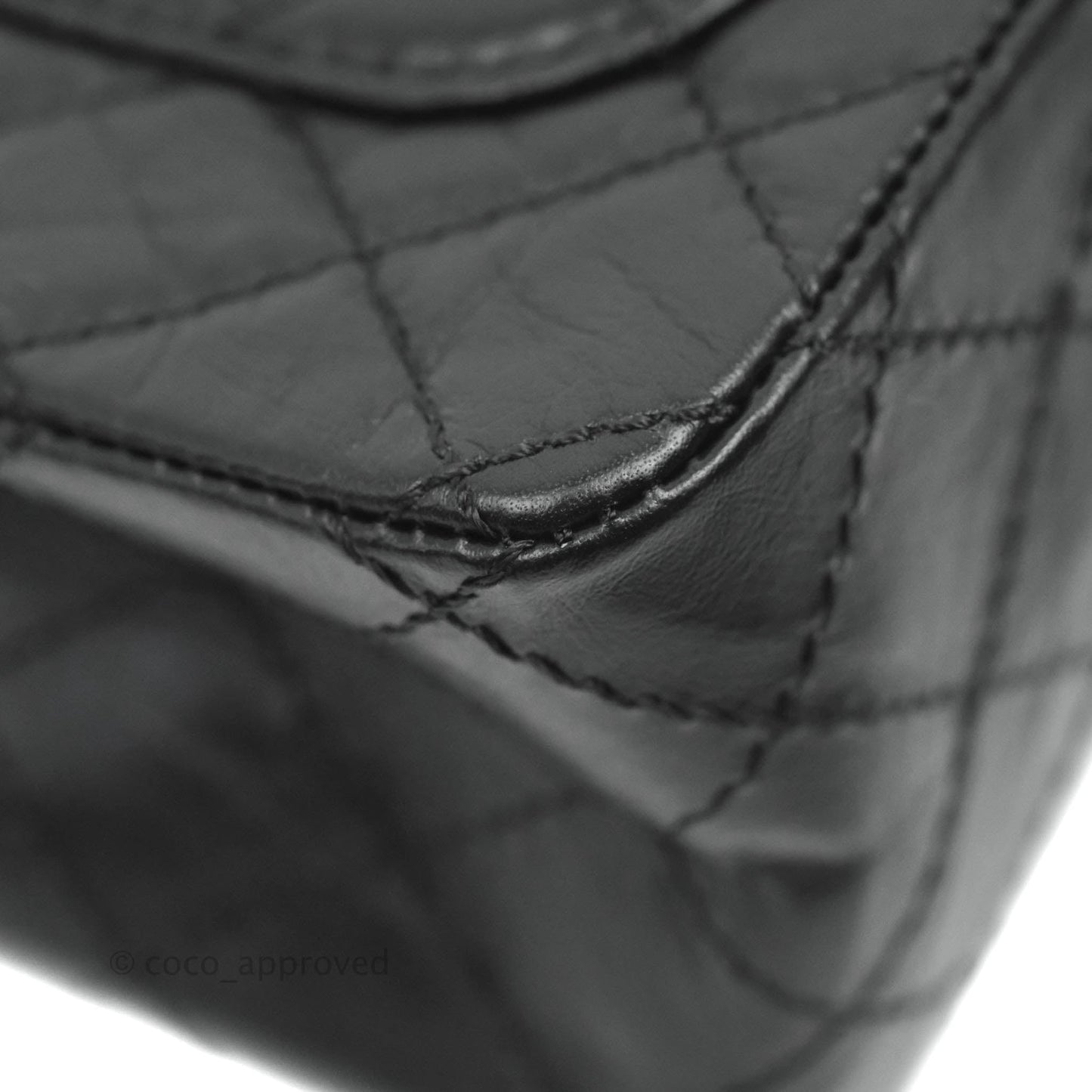 Chanel Mini Reissue 224 So Black Quilted Aged Calfskin Black Hardware