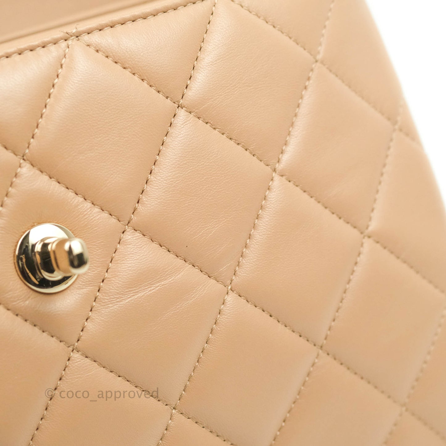 Chanel Trendy CC Small Beige Lambskin Gold Hardware 22S