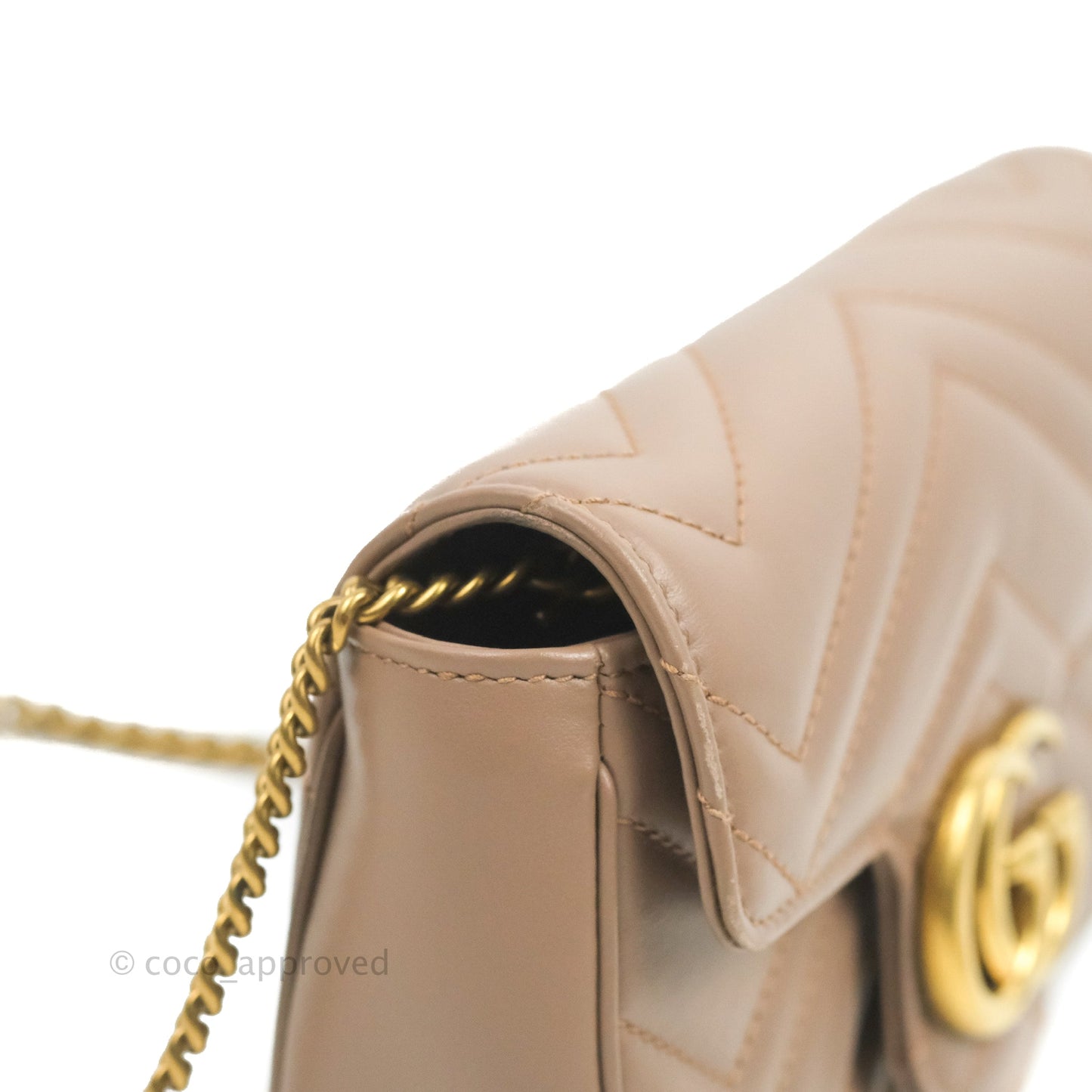 Gucci GG Marmont Matelassé Leather Super Mini Bag Dusty Pink