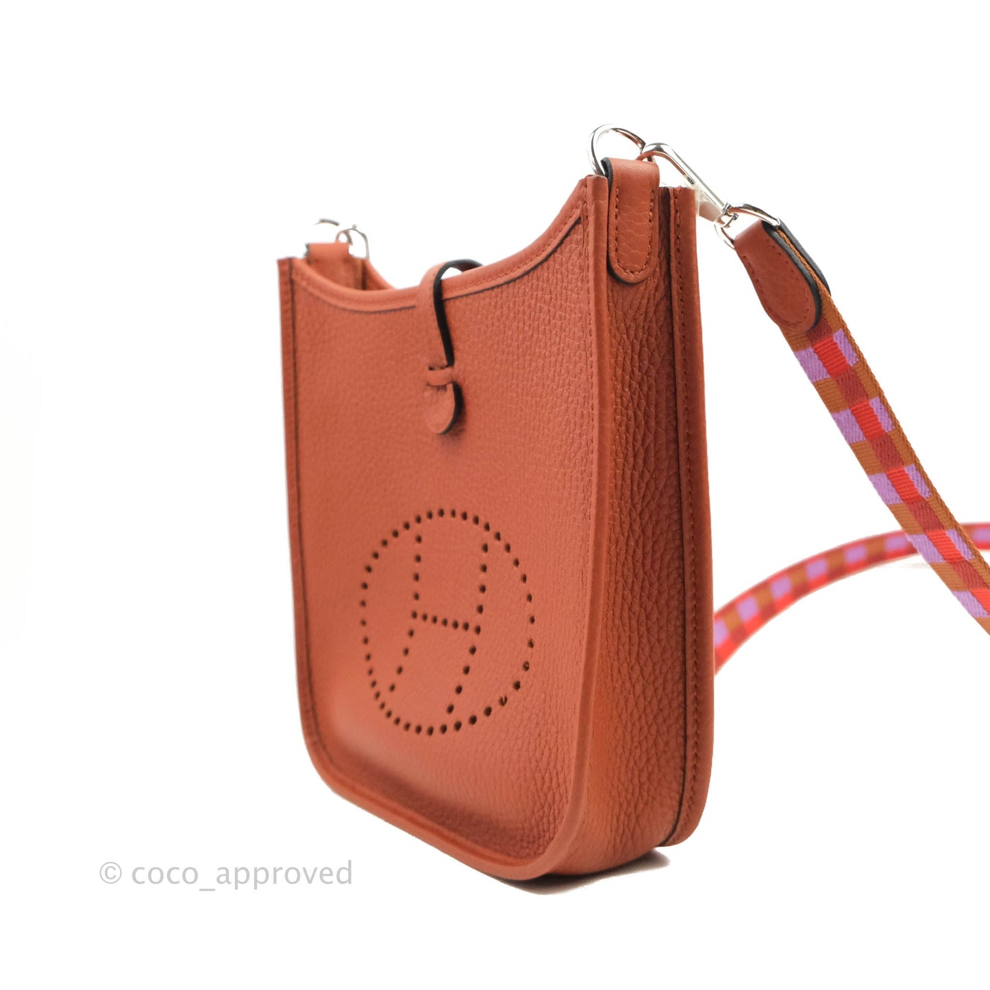 Hermès Mini Evelyne 16 Brick Clemence Palladium Hardware