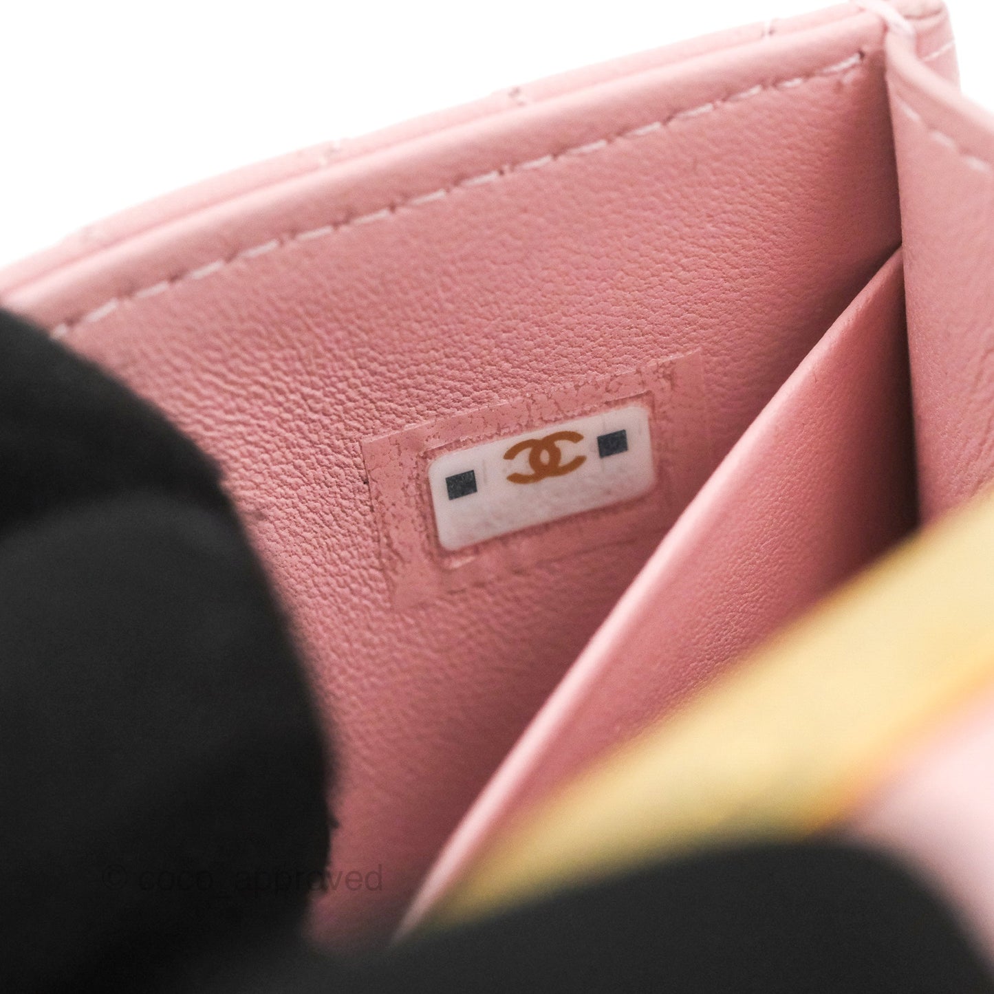 Chanel Enamel Top Handle Clutch with Chain Pink Lambskin Aged Gold Hardware