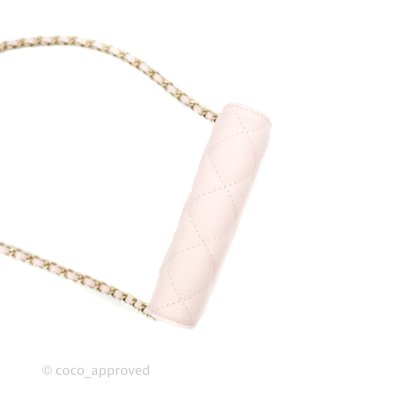 Chanel Mini Wallet With Chain Light Pink Caviar Gold Hardware