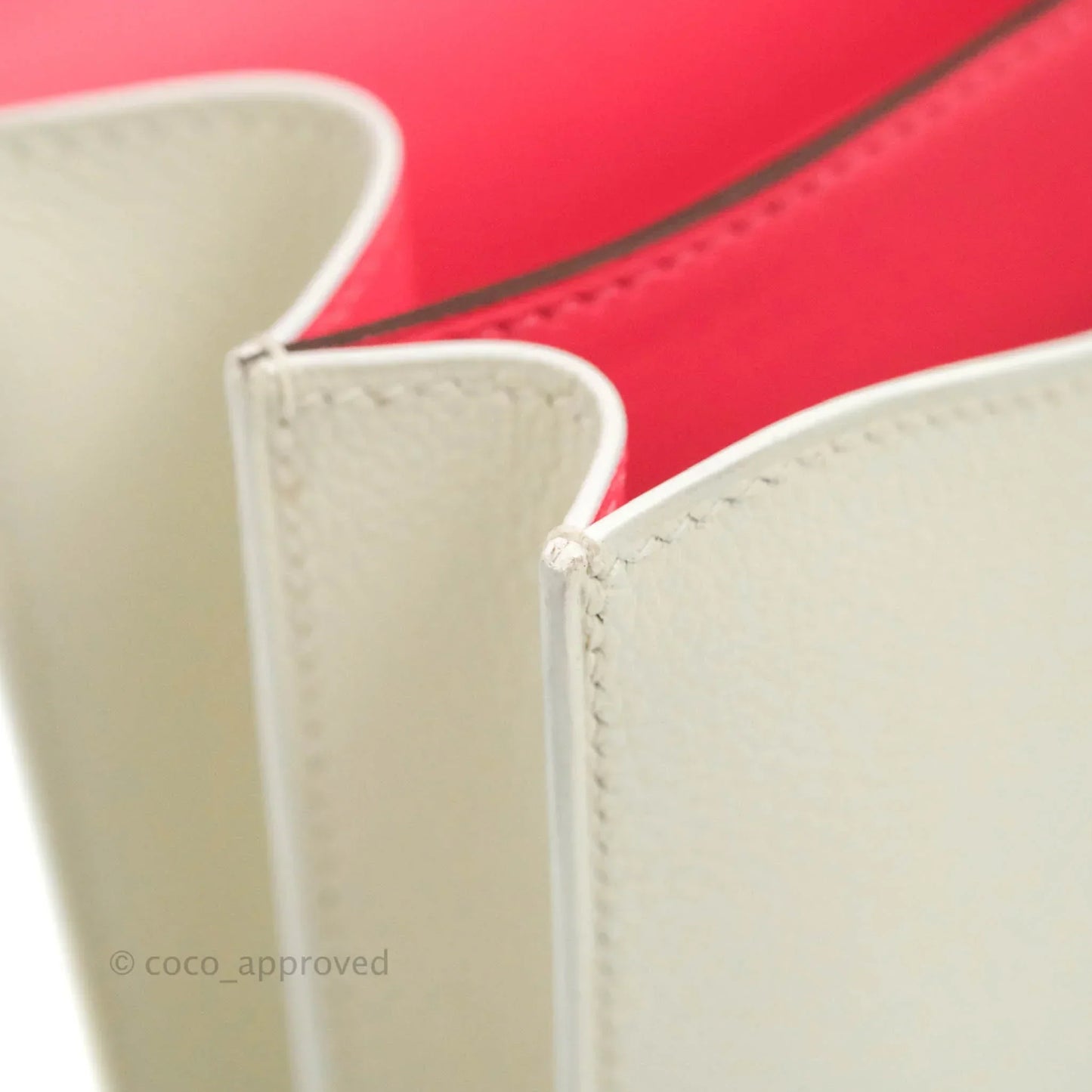 Hermès Constance HSS Mini 18cm White Evercolor Palladium Hardware