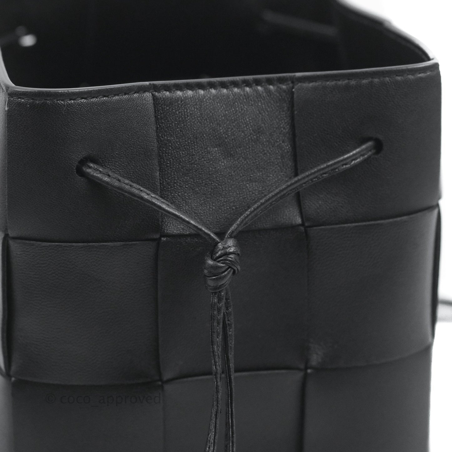 Bottega Veneta Small Cassette Bucket Bag Black Lambskin