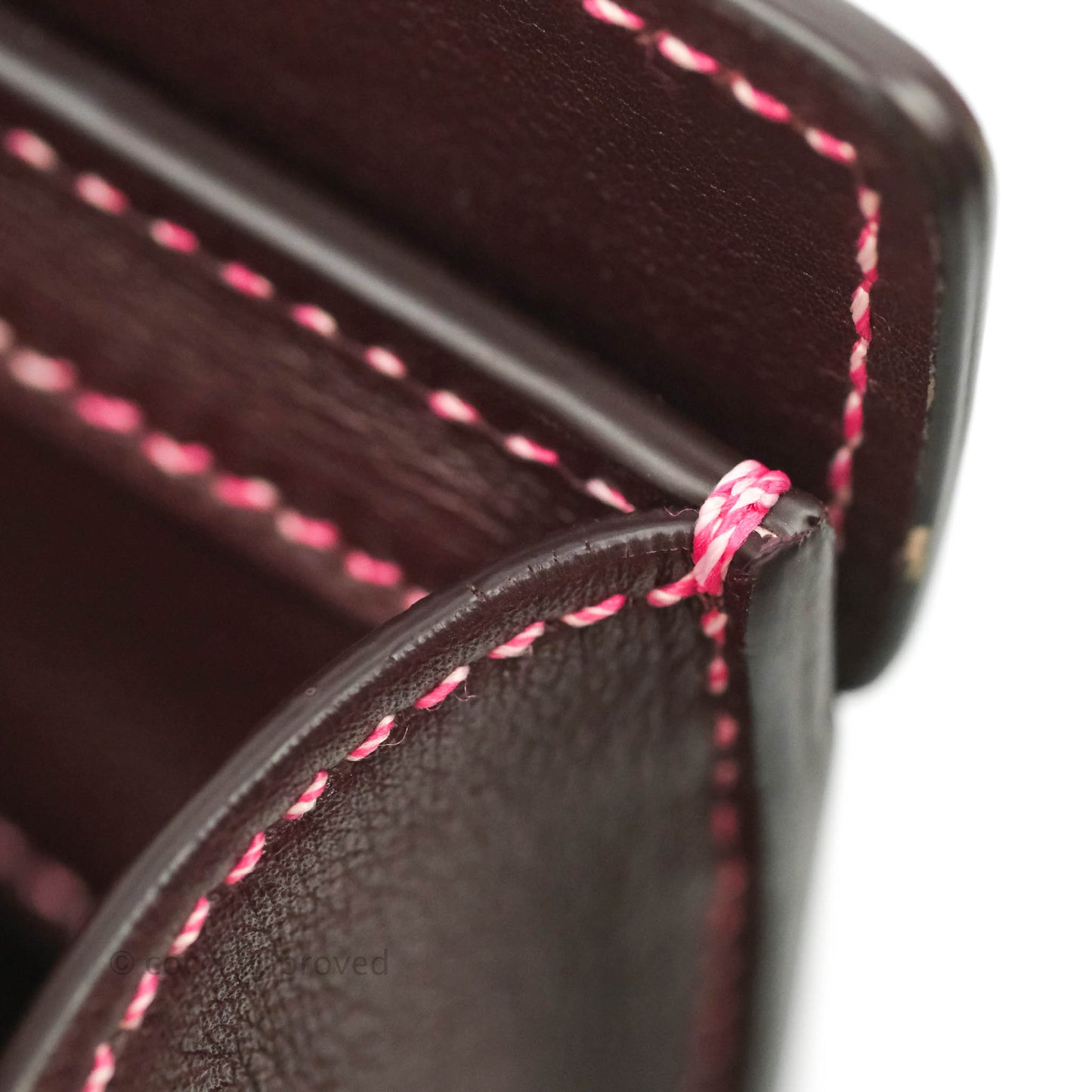 Celine Nano Luggage Bag Burgundy Gold Hardware