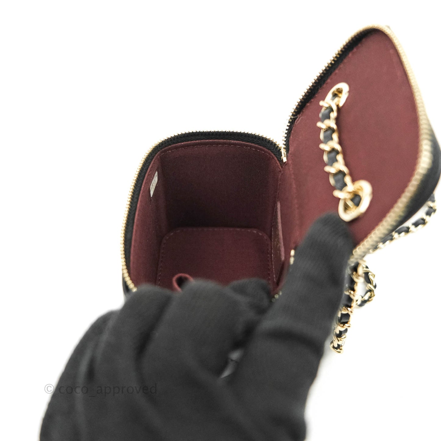 Chanel Mini Vanity With Chain Black Lambskin Gold Hardware
