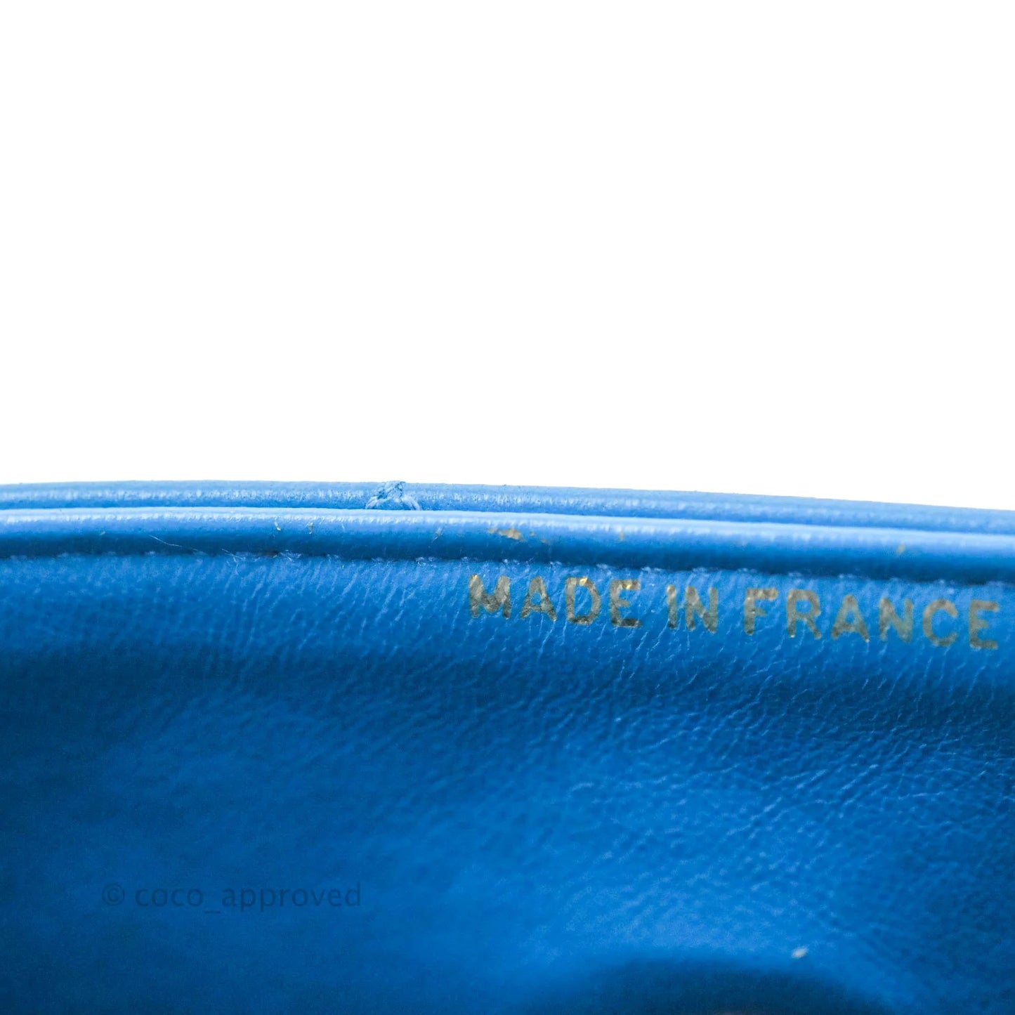 Chanel Vintage Trapezoid Flap Bag Blue Lambskin 24K Gold Hardware