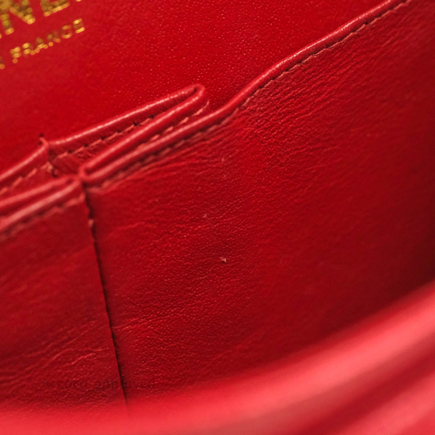 Chanel Classic M/L Medium Double Flap Red Caviar Gold Hardware