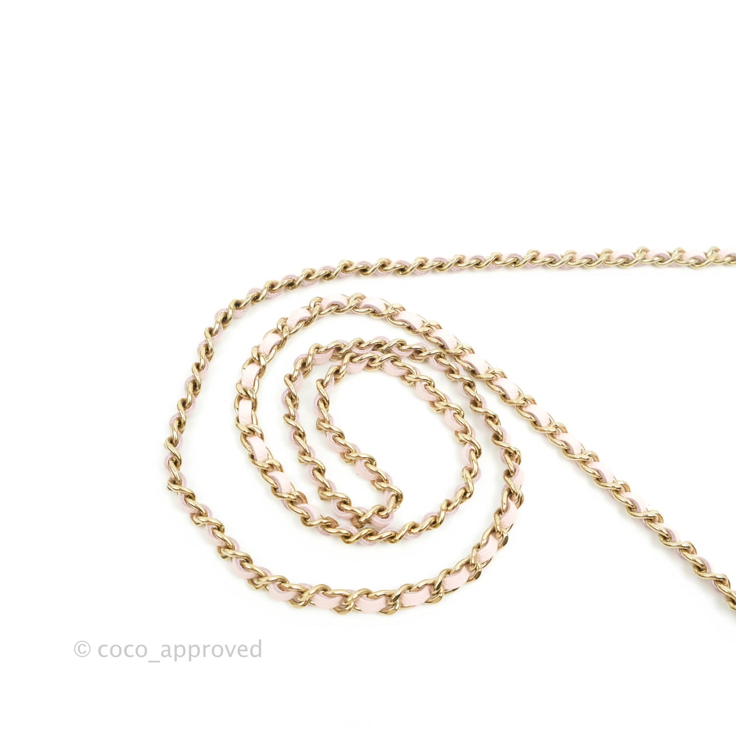 Chanel Mini Wallet With Chain Light Pink Caviar Gold Hardware