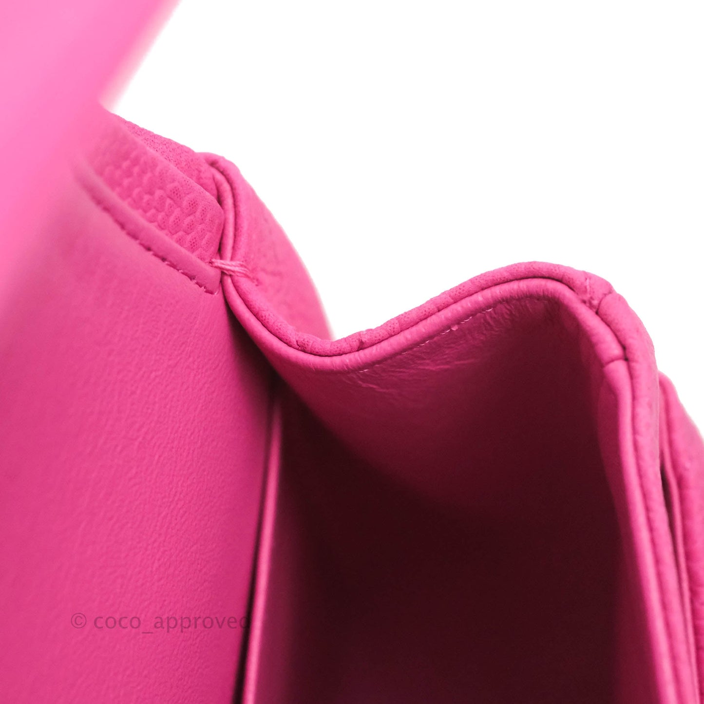Chanel Classic M/L Medium Flap Quilted Pink Matte Caviar Silver Hardware