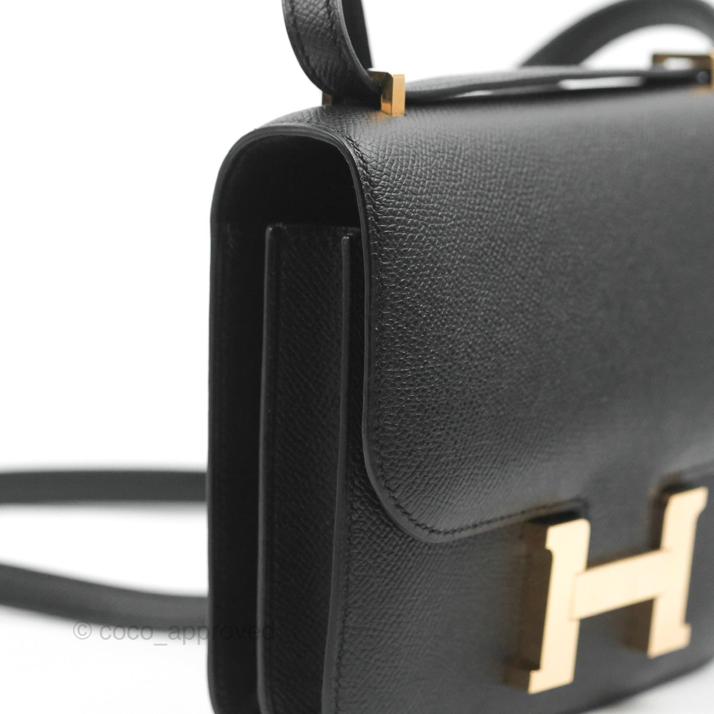 Hermès Constance Mini 18cm Black Epsom Rose Gold Hardware