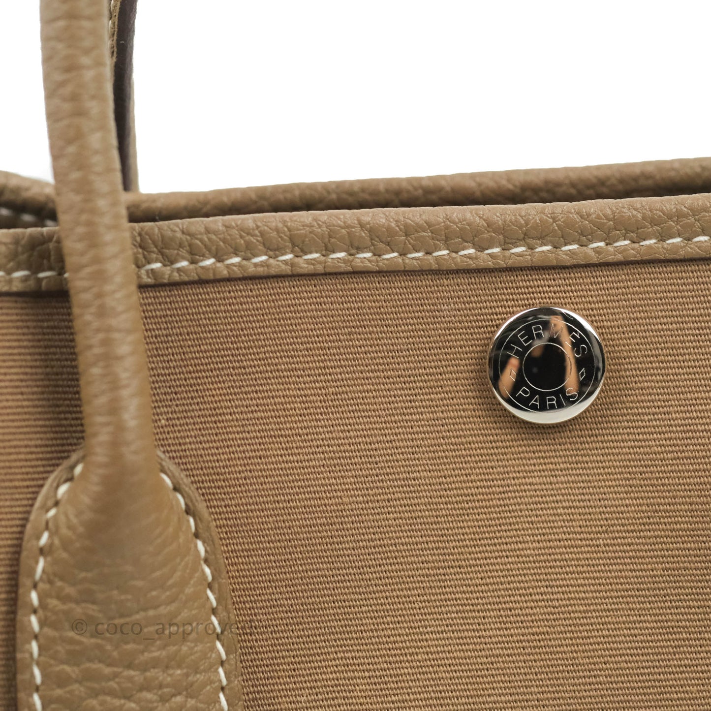 Hermès Garden Party 30 Canvas Etoupe