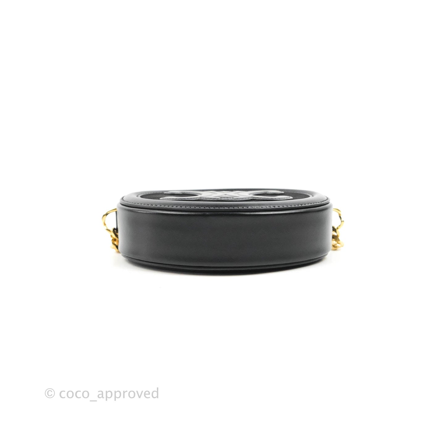 Celine Crossbody Purse With Chain In Velvet Black