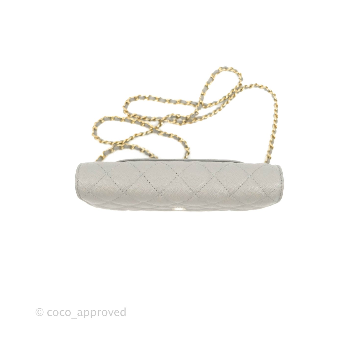 Chanel Wallet On Chain WOC Caviar Grey Gold Hardware