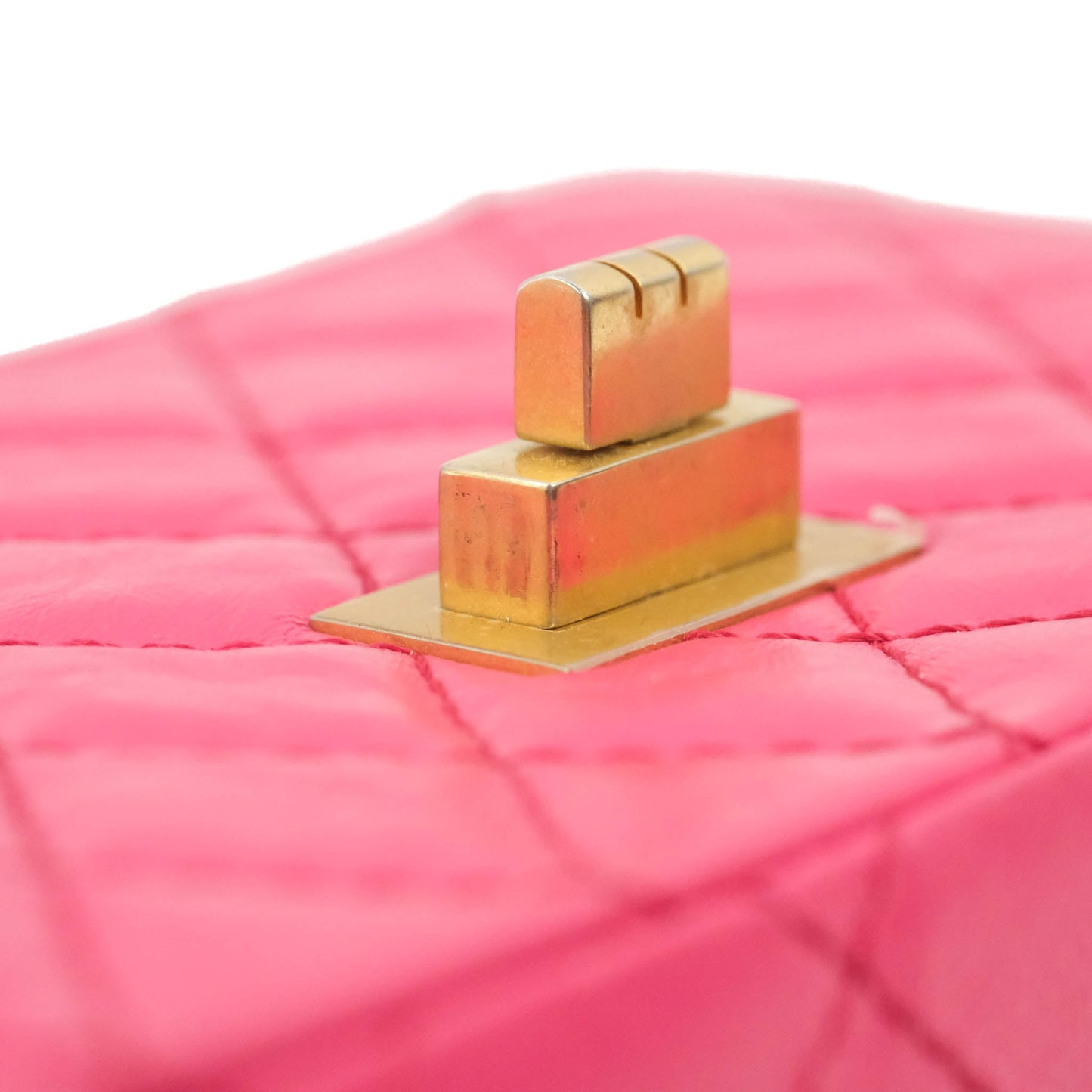 Chanel Mini Reissue 224 Fuschia Pink Aged Calfskin Aged Gold Hardware
