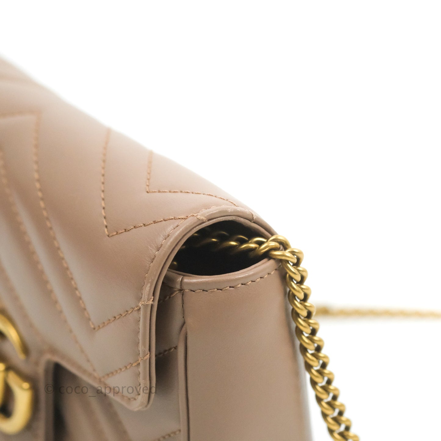 Gucci GG Marmont Matelassé Leather Super Mini Bag Dusty Pink