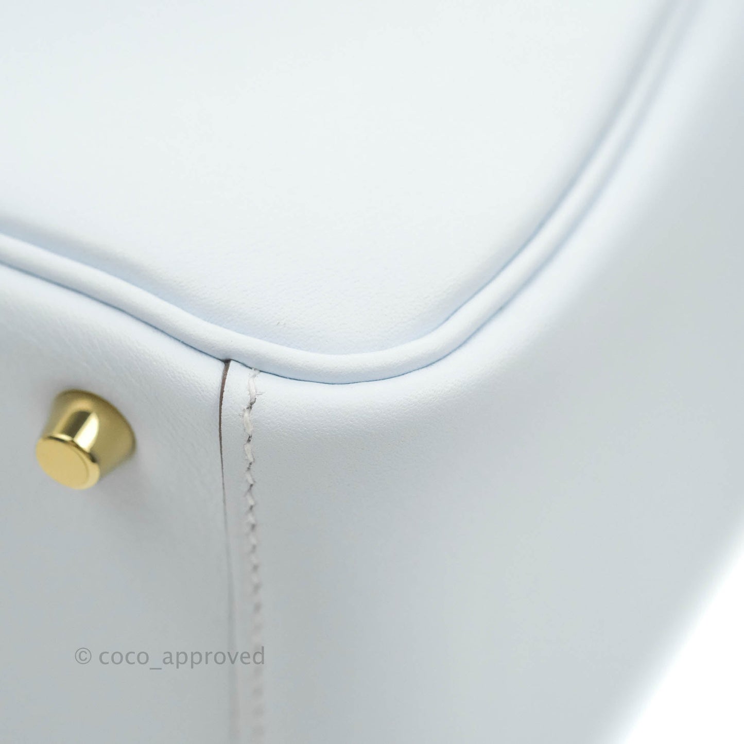 Hermès Mini Lindy 20 Blue Pale Swift Gold Hardware