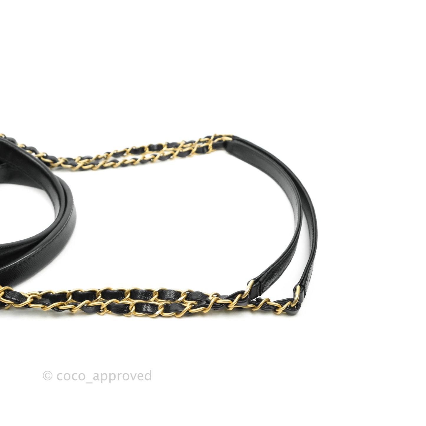 Chanel Small Studded Deauville Tote Black Caviar Gold Hardware