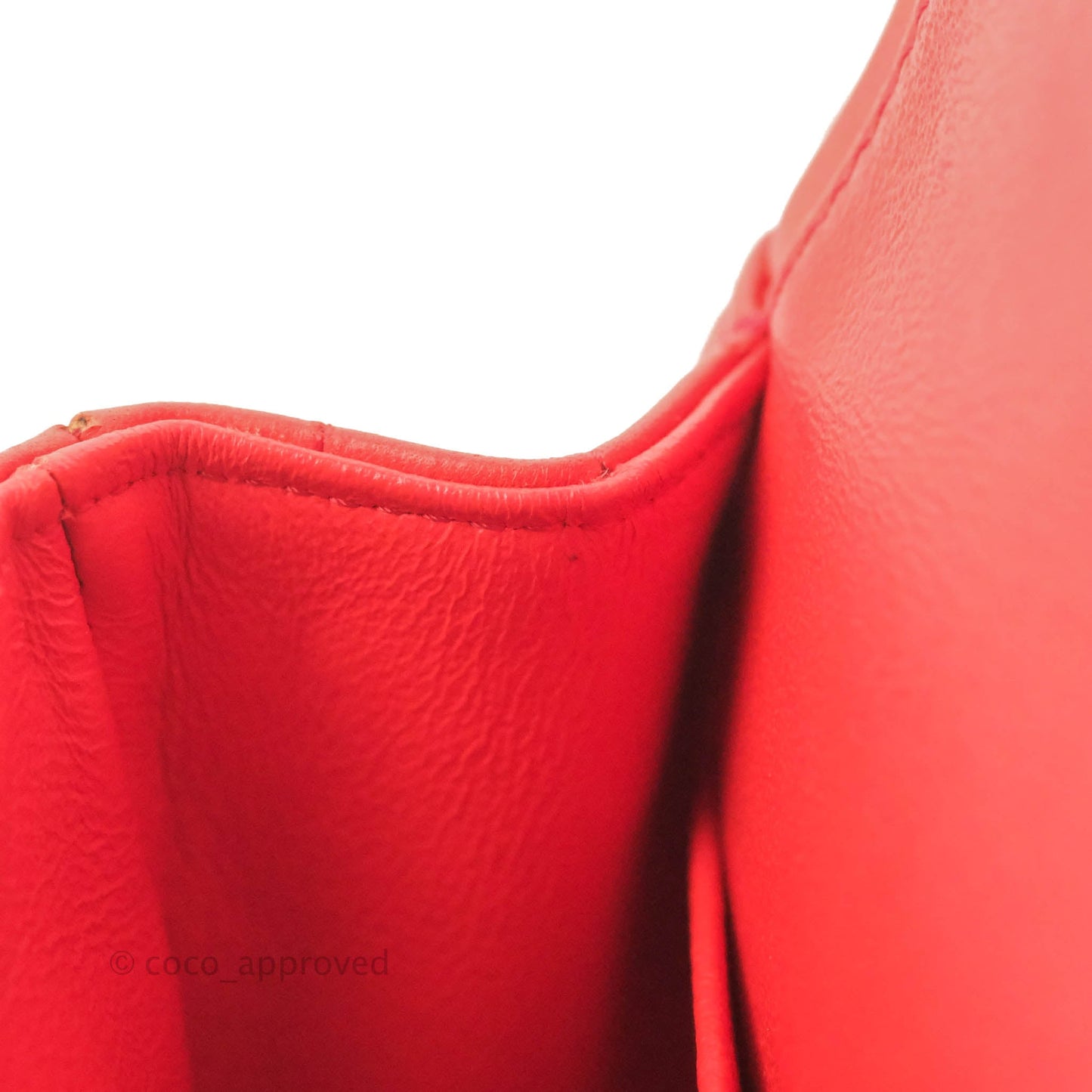 Chanel Classic M/L Medium Double Flap Brick Red Lambskin Gold Hardware