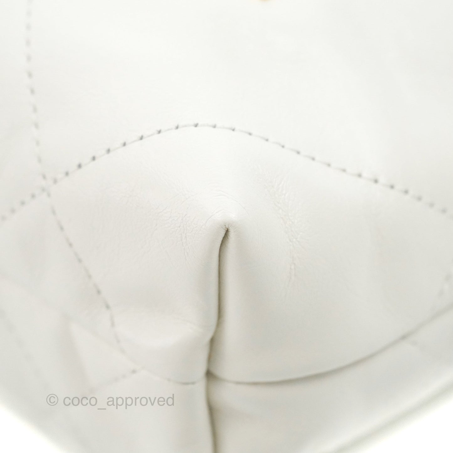 Chanel 22 Mini Bag White Crumpled Calfskin