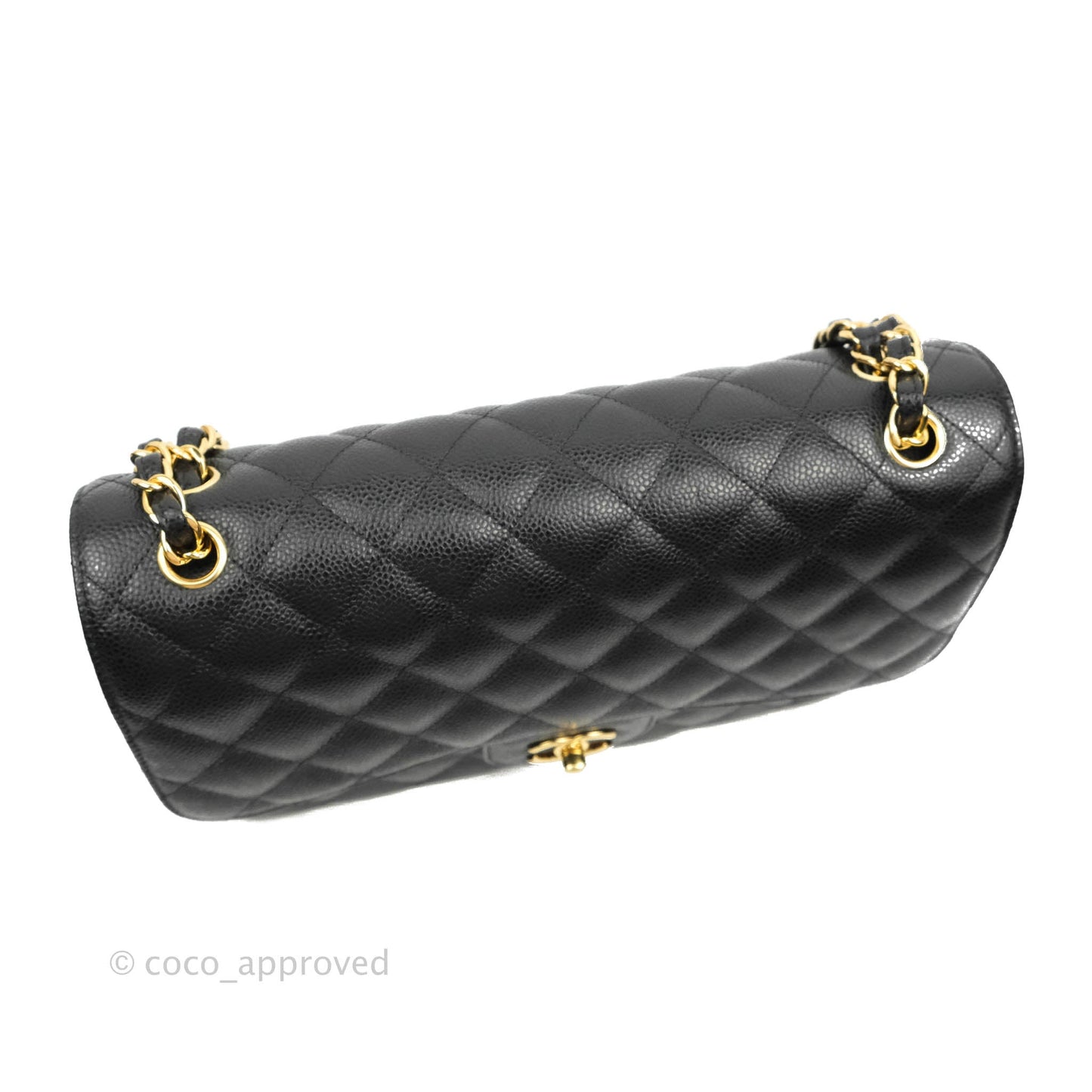 Chanel Jumbo Double Flap Black Caviar Gold Hardware⁣⁣