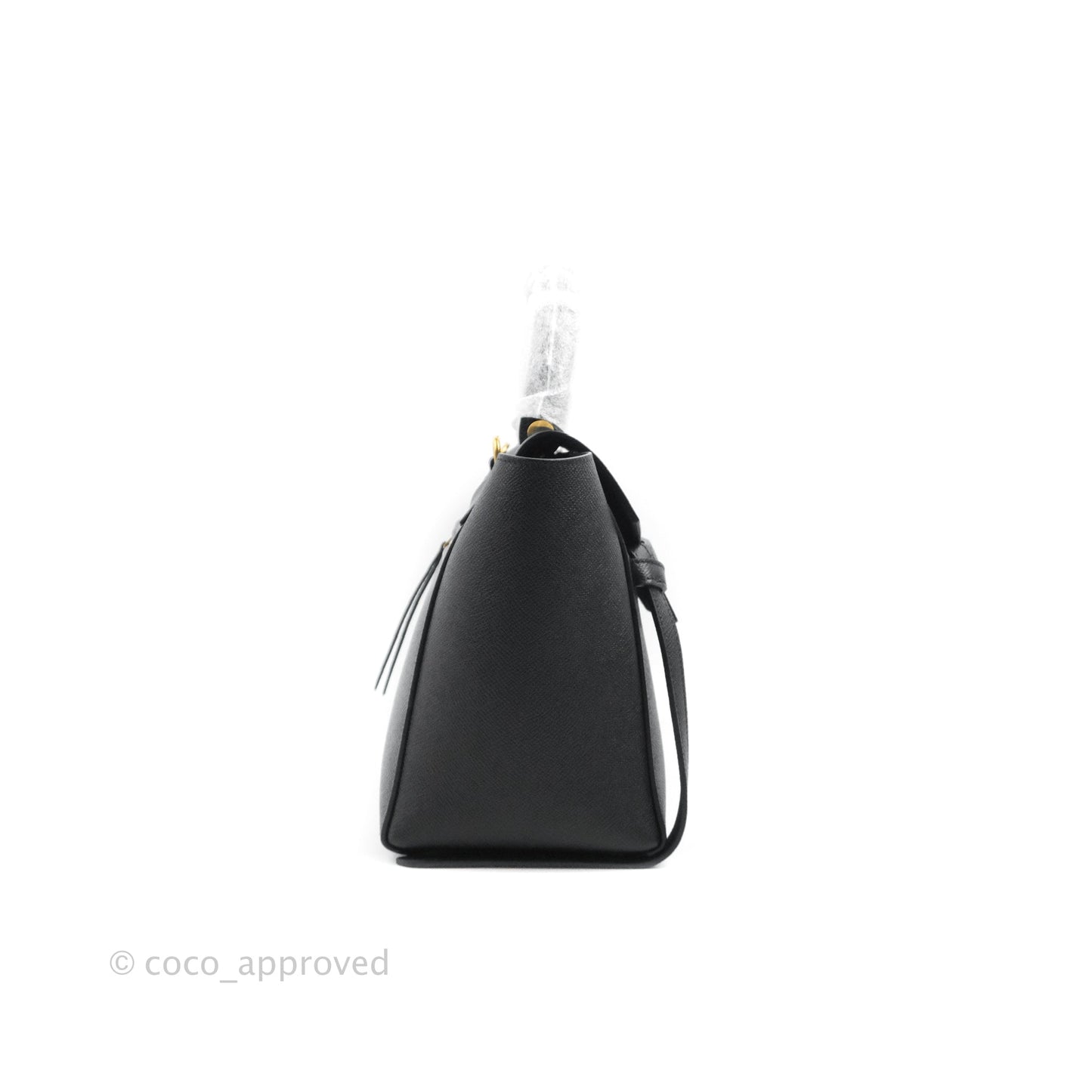Celine Micro Belt Bag Dark Grey Grained Calfskin Gold Hardware