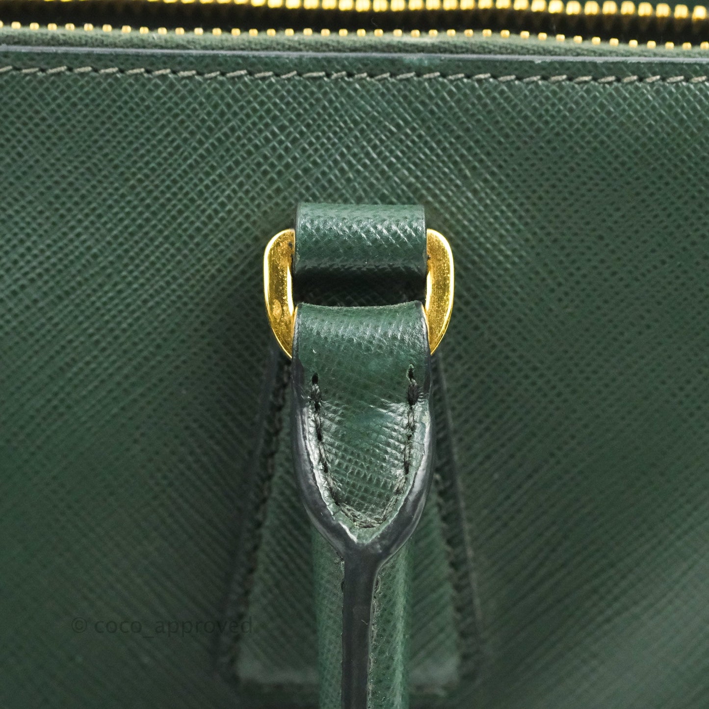 Prada Small Saffiano Lux Galleria Bag Emerald