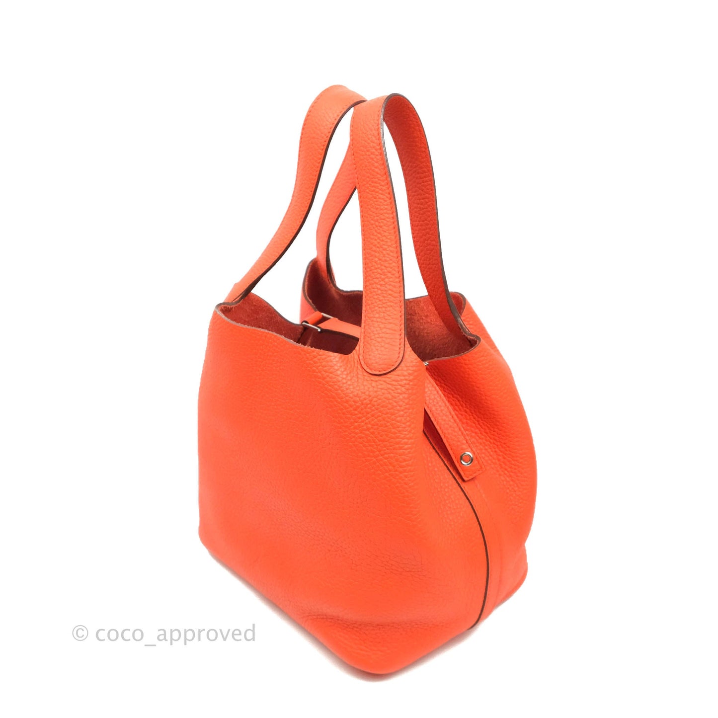 Hermès Picotin 22 Orange Clemence Palladium Hardware