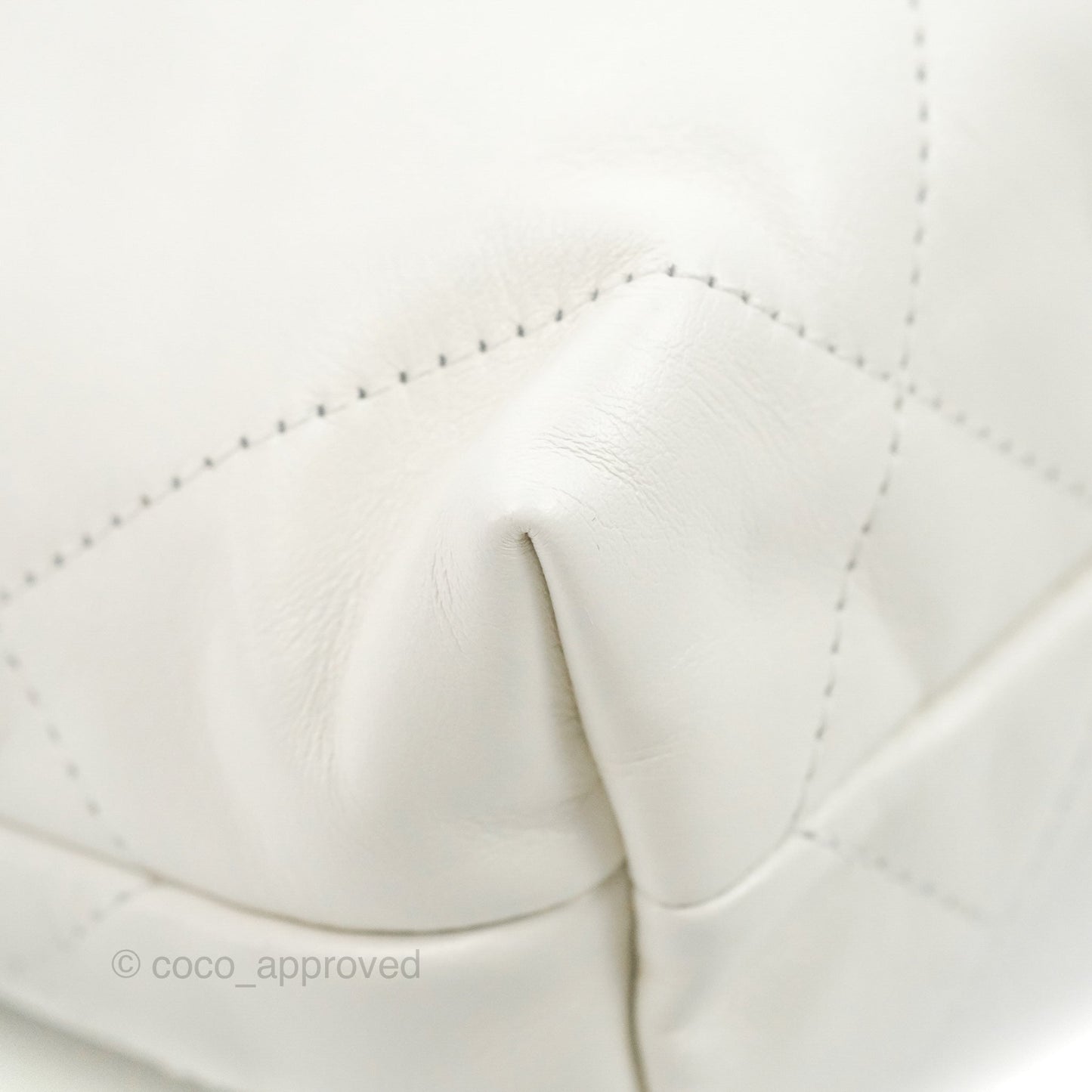 Chanel 22 Mini Bag White Crumpled Calfskin
