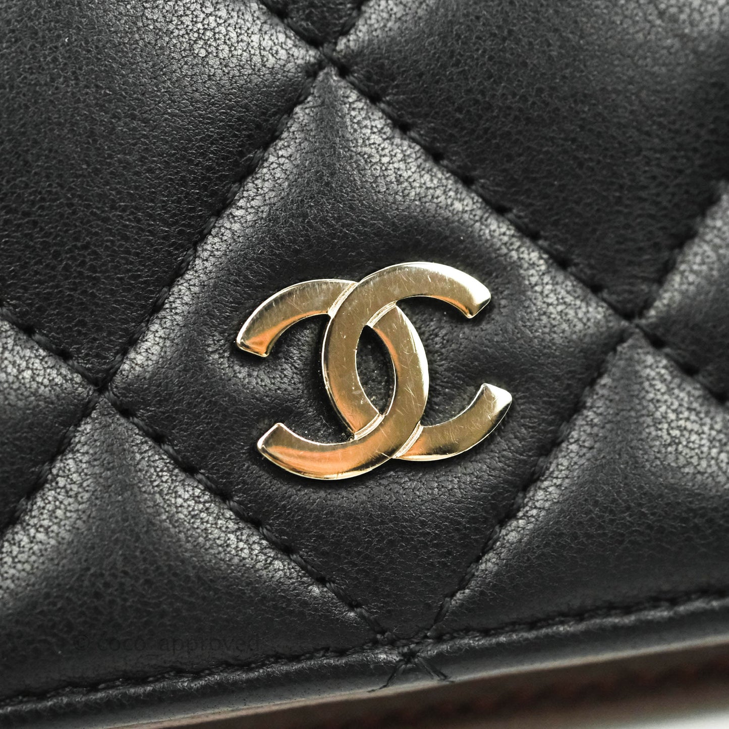Chanel Quilted Flap Long Wallet Black Lambskin Silver Hardware