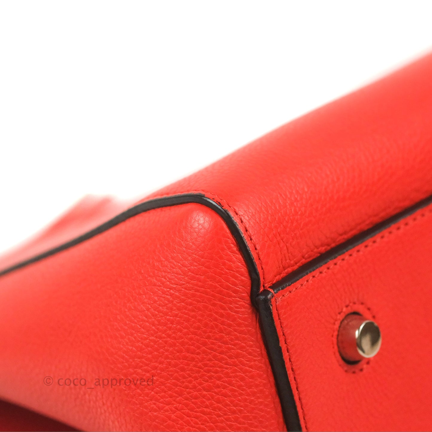 Celine Edge Bag Tomato Red Grained Calfskin